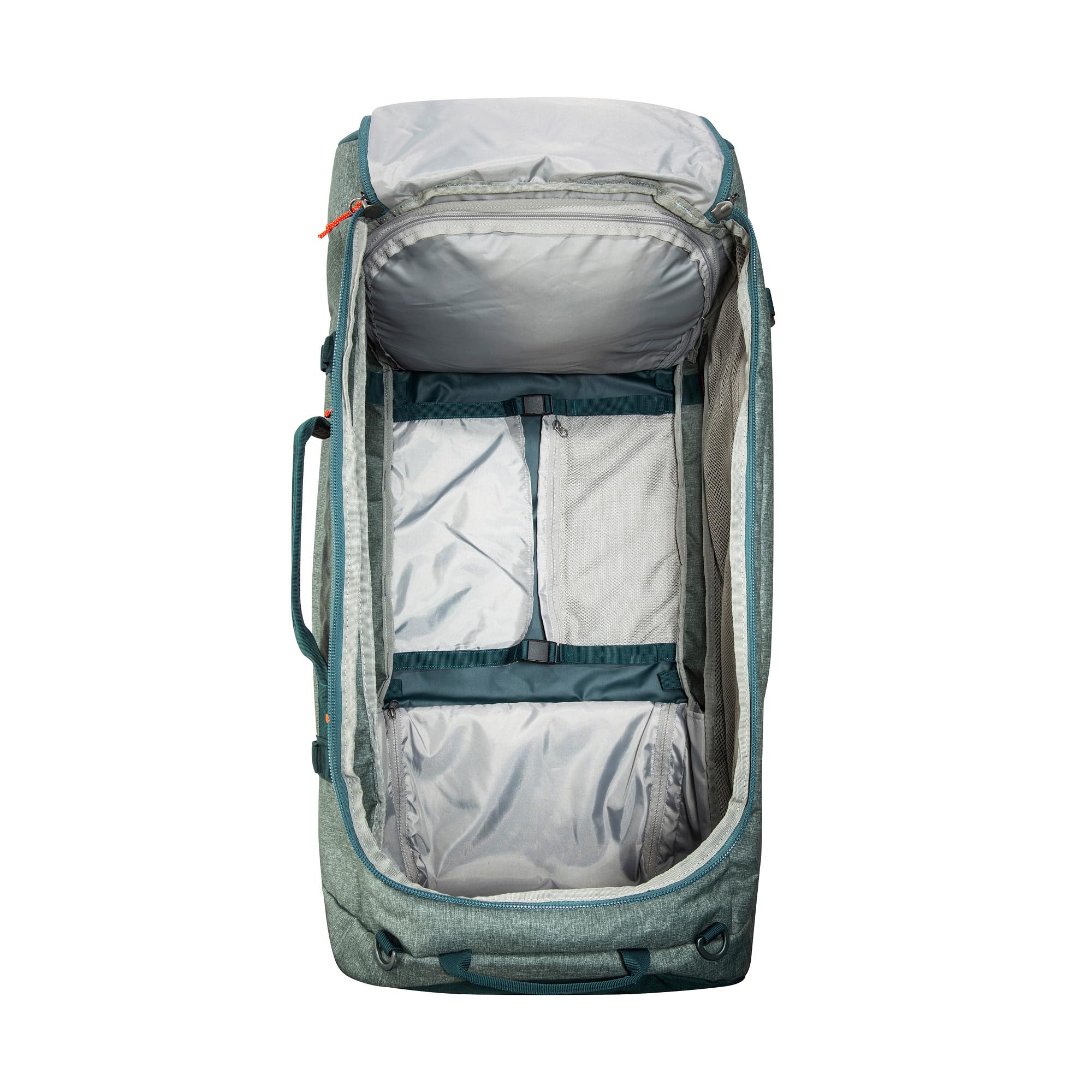 Tatonka Trolley Duffle Roller - Faltbare Reisetasche mit Rollen und Rucksackfunktion - In eigener Deckeltasche verstaubar