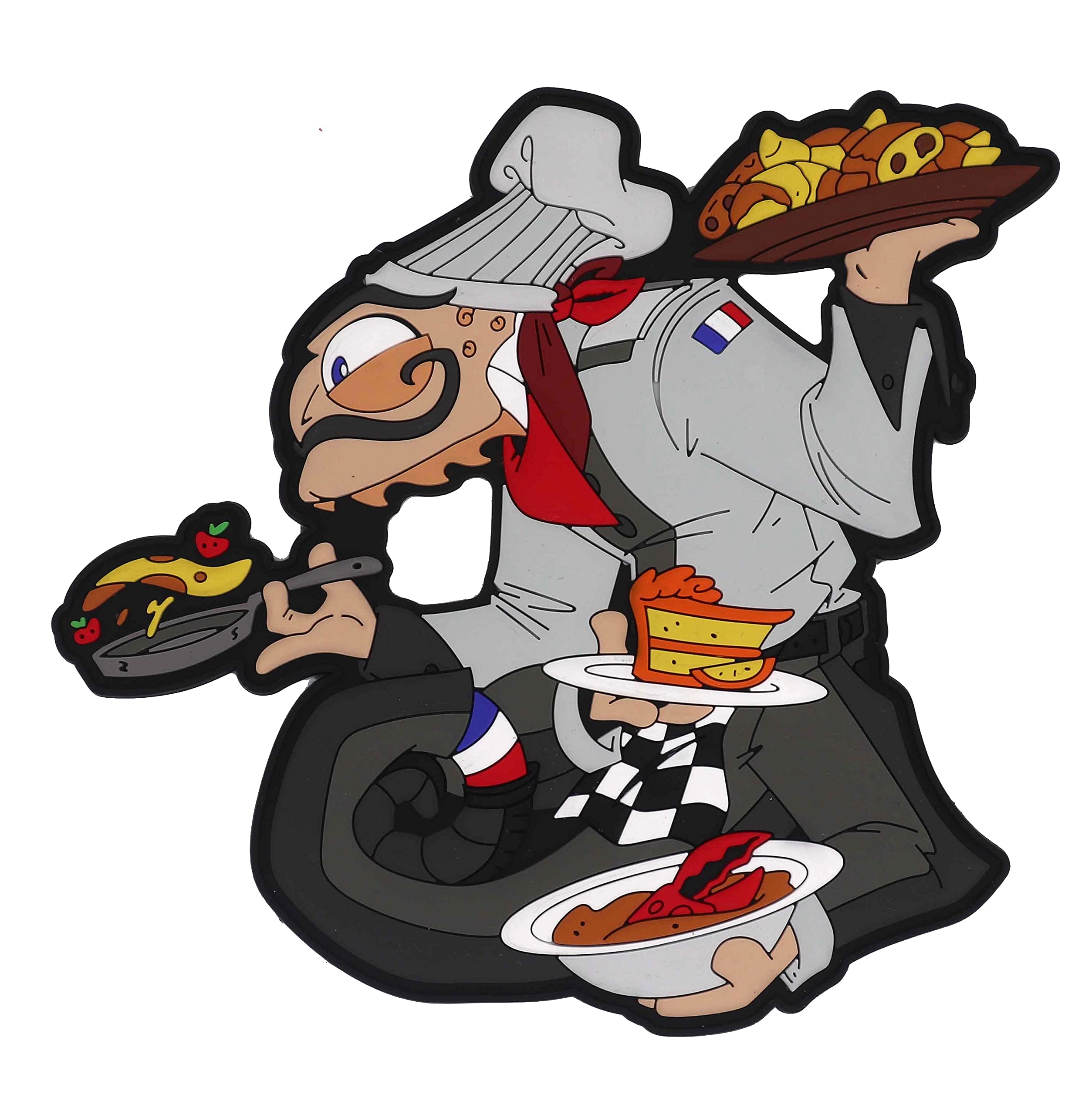 Patch PVC Chameleon Legion Chef Cook écusson tactique haute résistance