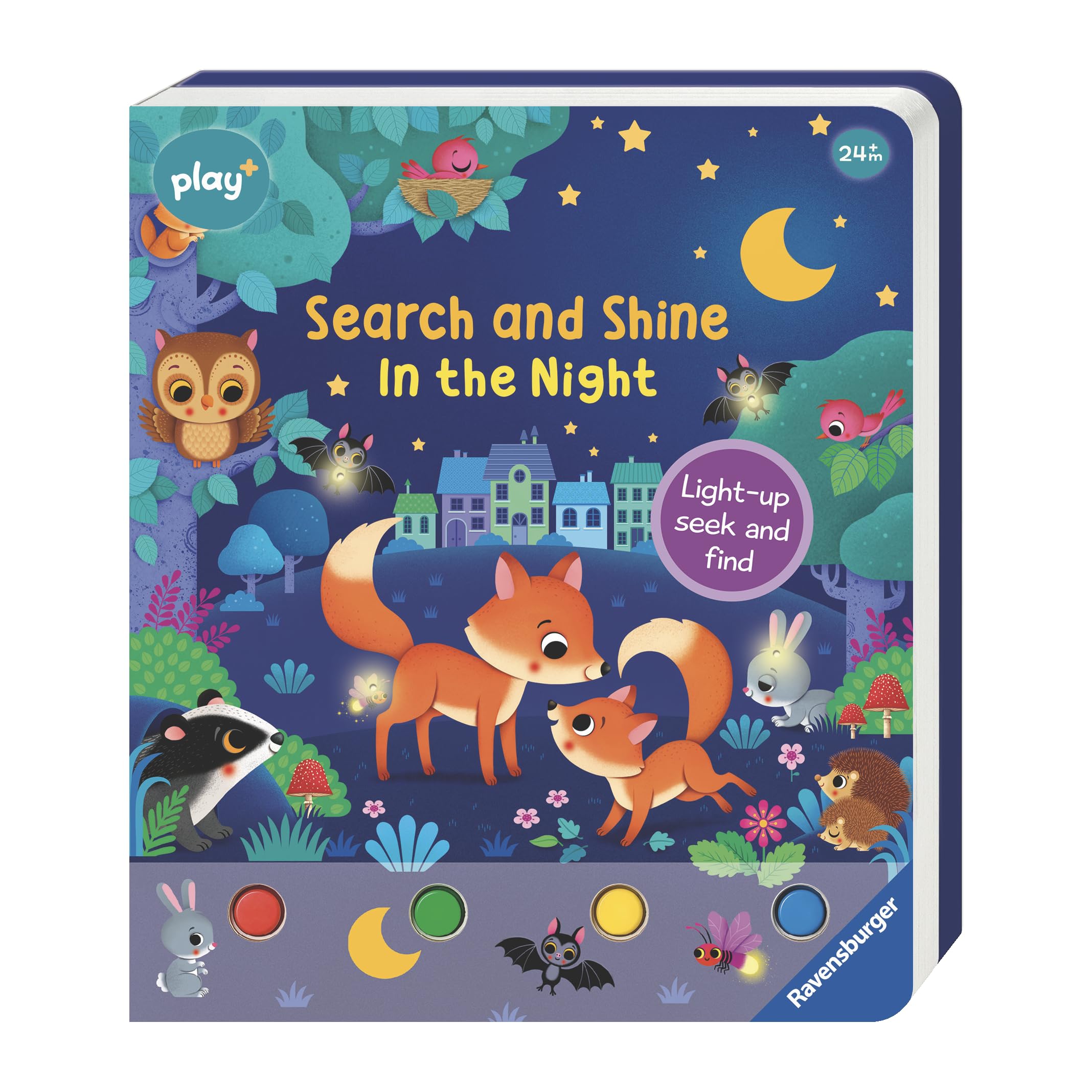 Ravensburger Play+ Search and Shine In The Night - Infant Sensory Book - Toddler Activity and Development Gifts - 24 Months+ (2 Years)