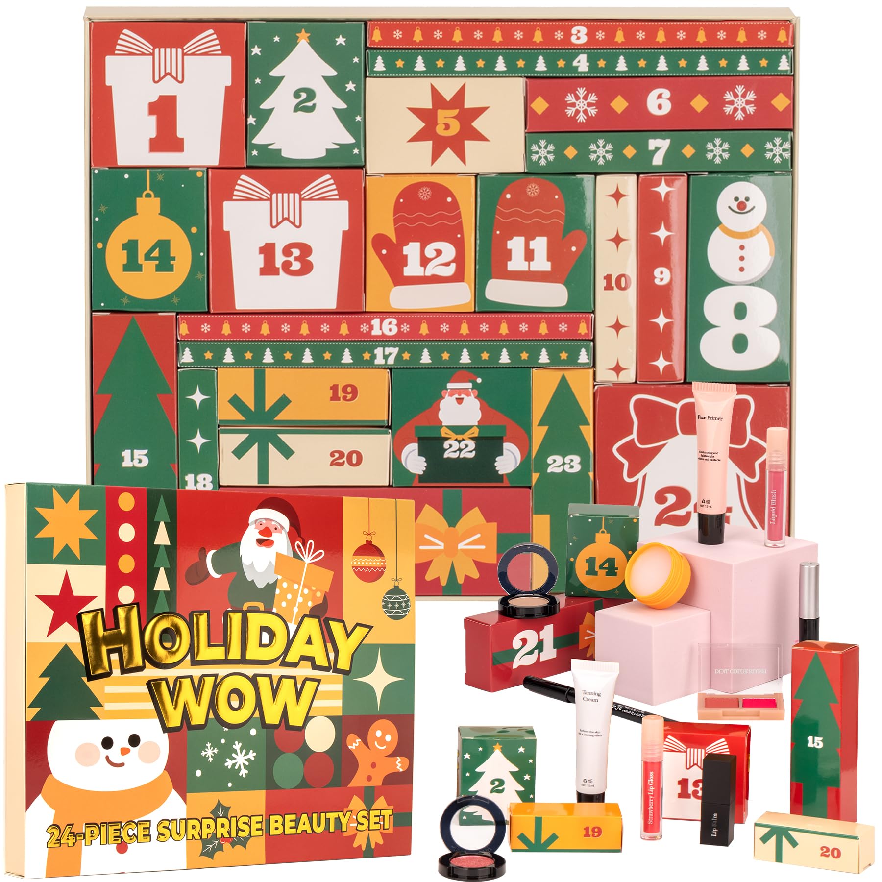 Makeup Advent Calendar 2026-24 Days Advent Calendar for Teen Girls Makeup Gift Set - Advent Beauty Calendar 2026, Individually Boxed Makeup & Cosmetic Surprises - Christmas Gift for Teen Girls