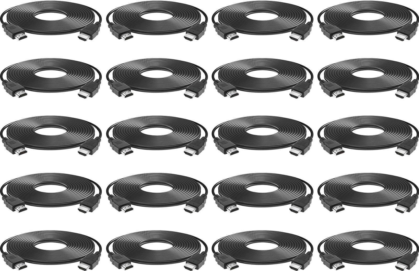 Paquete de 20 cables HDMI de 3 pies, cable trenzado HDMI de alta velocidad de 18 Gbps, 1080p a 60 Hz, TrueHD, DTS-HD compatible con laptop, monitor, PS3, TV, más