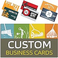 Vista 21 de Tarjetas de visita personalizadas con tu logo, personalizables 100 piezas de impresión de doble cara, personalizadas para pequeñas tarjetas de 300