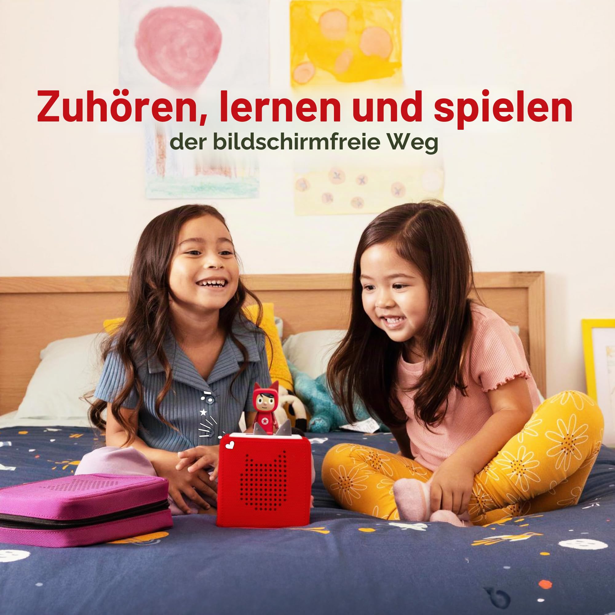 Tonies Starterset: Toniebox, grau + 1 Creative-Tonie - Hörbuch-Player und Musik-Player für Kinder - Spielzeug für Jungen und Mädchen im Alter von 3-7 Jahren