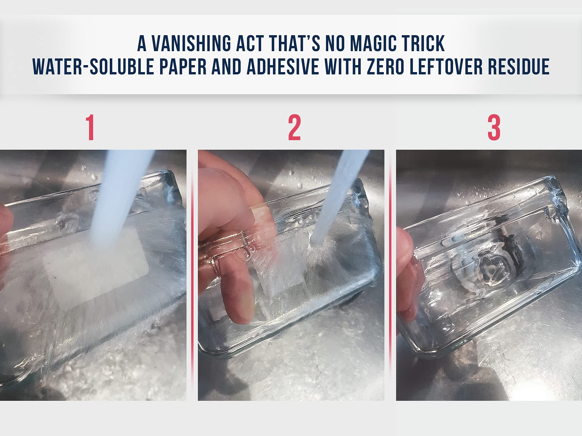 MESS Dissolvable Food Labels for Containers Mason Jar Labels