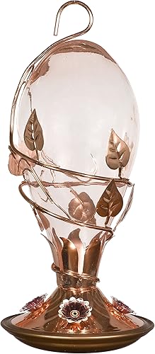 Perky-Pet 8110H-1 - Comedero para colibríes de vidrio con aspecto de 32 onzas, cobre