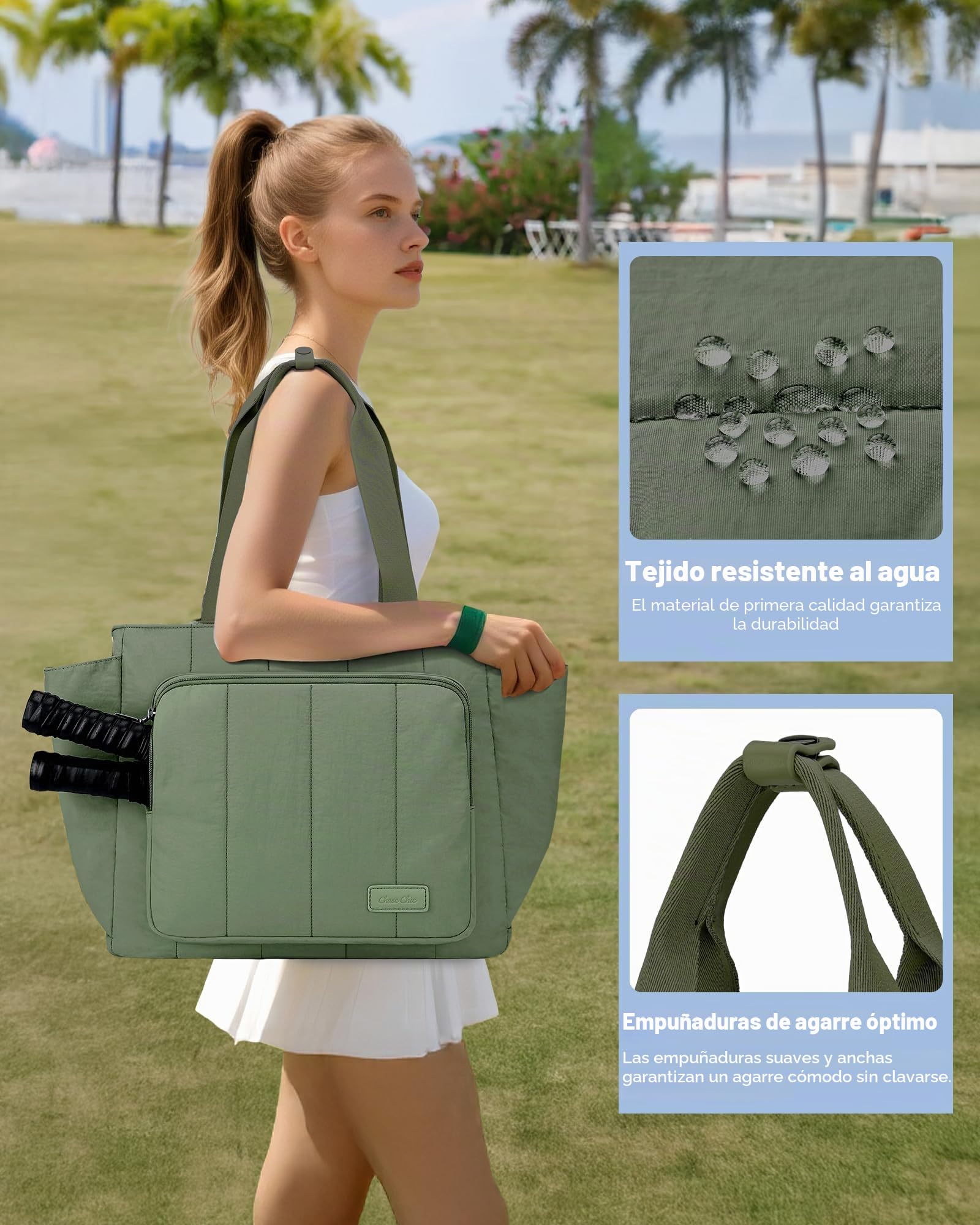 Chase Chic Bolso Mujer, Grande Tote Bag Puffer Bolsa Deporte Mujer Bolsos Acolchado Bandolera Shopper Viaje para Universidad
