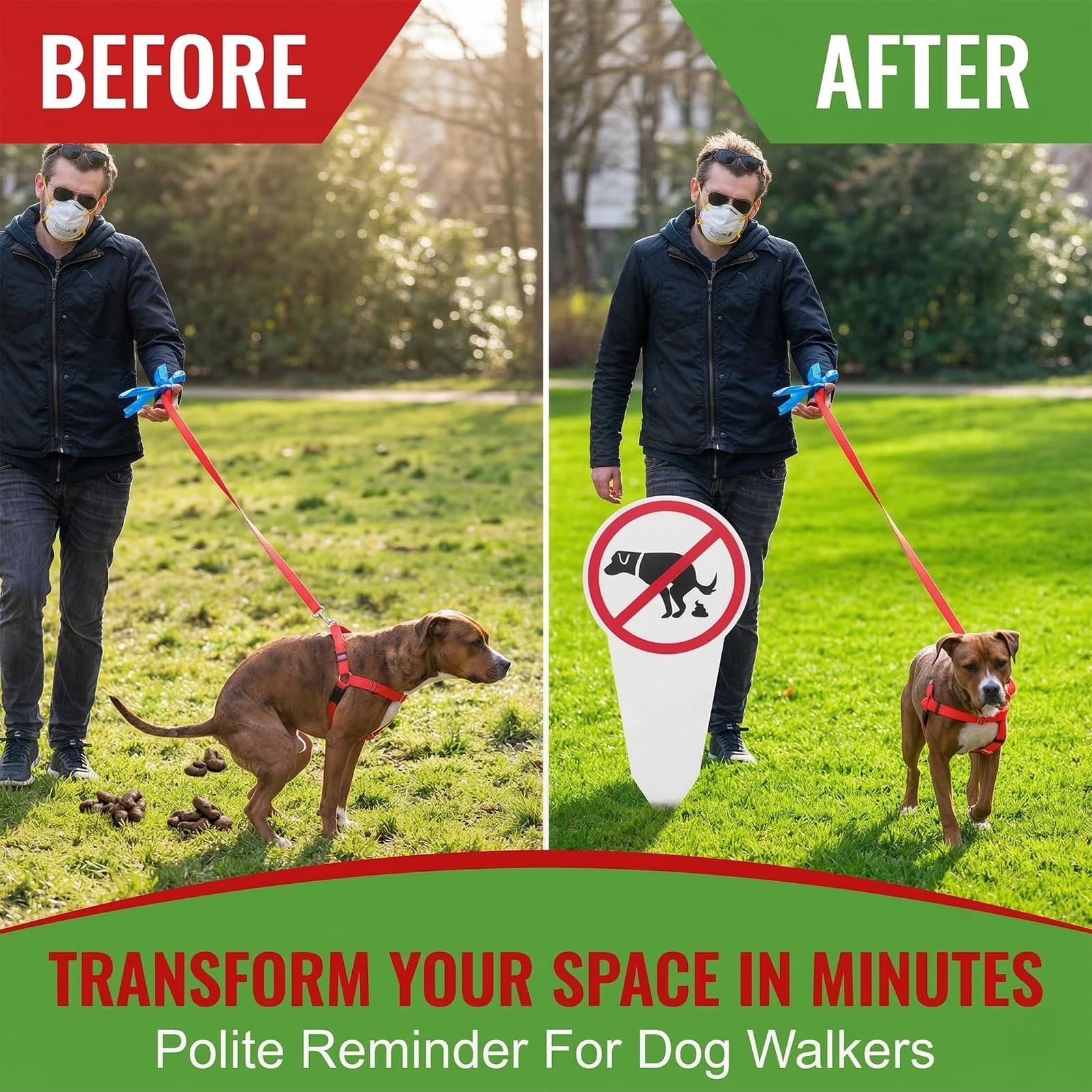 2 Pcs pipi cane Cartello per Cani No PIPÌ NO POPÒ 15x15 cm Cartello Feci Cane PVC Adesivo Divieto No Cacca e Pipì per Cani Cartello in PVC per esterno - interno