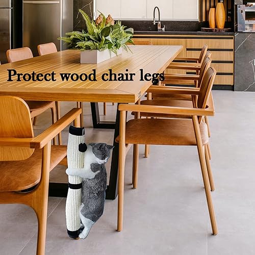 Miniatura 6 de Protector de patas de mesa para raspar gatos con sisal natural y una bola para proteger muebles gatos mascotas