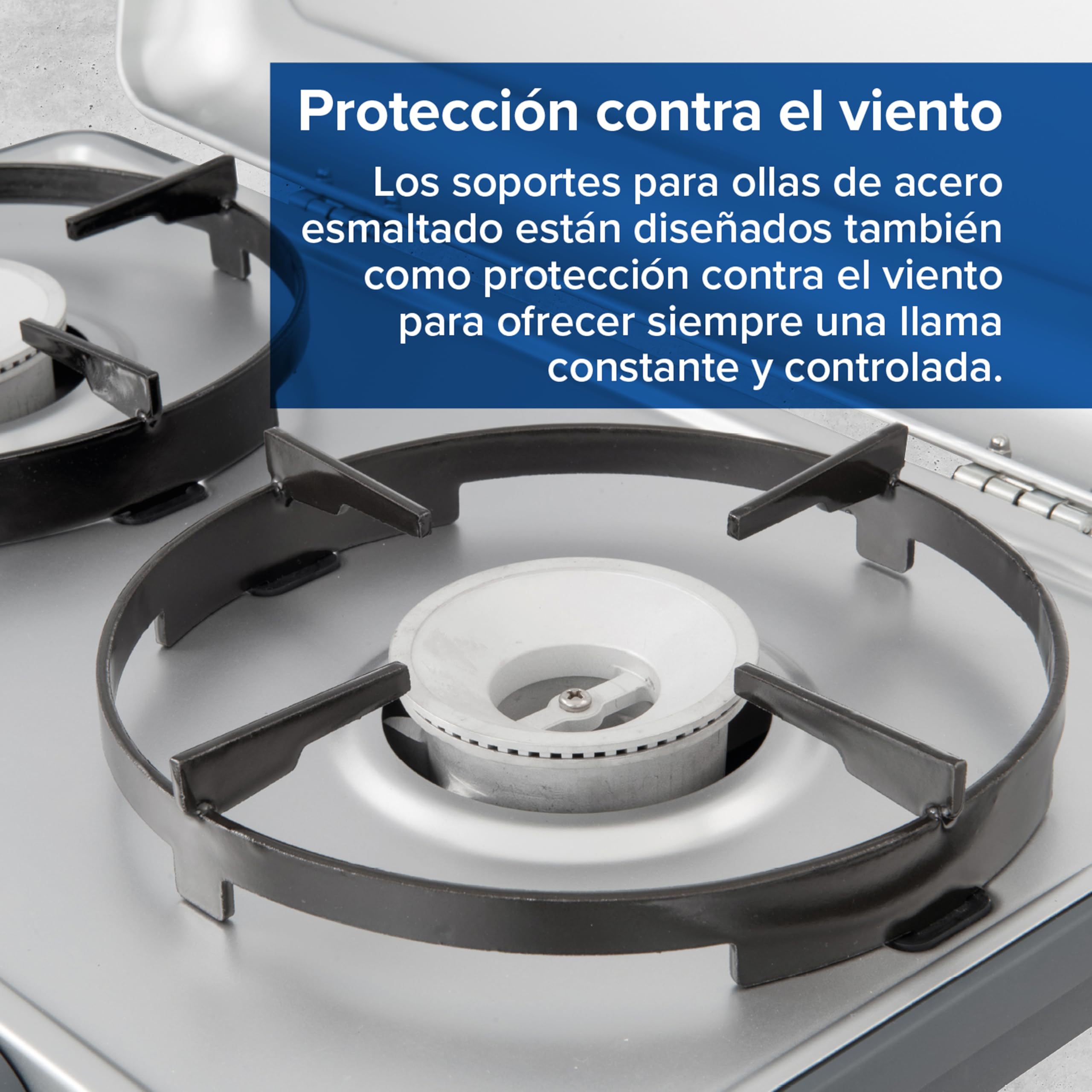 Campingaz Camping Kitchen 2 CV Gas Stove | Hornillo Portátil de Sobremesa para Camping y Picnic – 2 Quemadores | 2 x 2000 W, Blanco