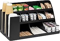 Vista 1 de Mind Reader "Pioneer breakroom Organizador 11 Compartimiento condimento Soporte, color negro, 14 compartimentos - extra grande, Negro