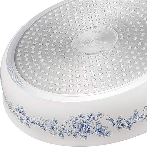 Miniatura 7 de Pioneeer Woman - Juego de utensilios de cocina de cerámica de aluminio de 12 piezas, ollas y sartenes antiadherentes para cocinar sin esfuerzo