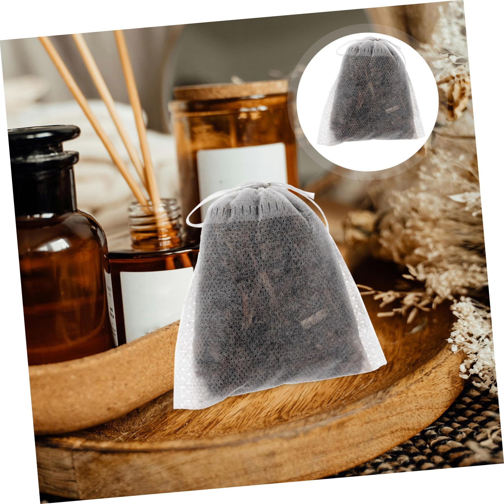 Healeved 50pezzi Sacchetti Profumati Di Artemisia Per Armadi e Aromi Naturali Per Relax e Comfort Per Casa Ufficio e Veicoli