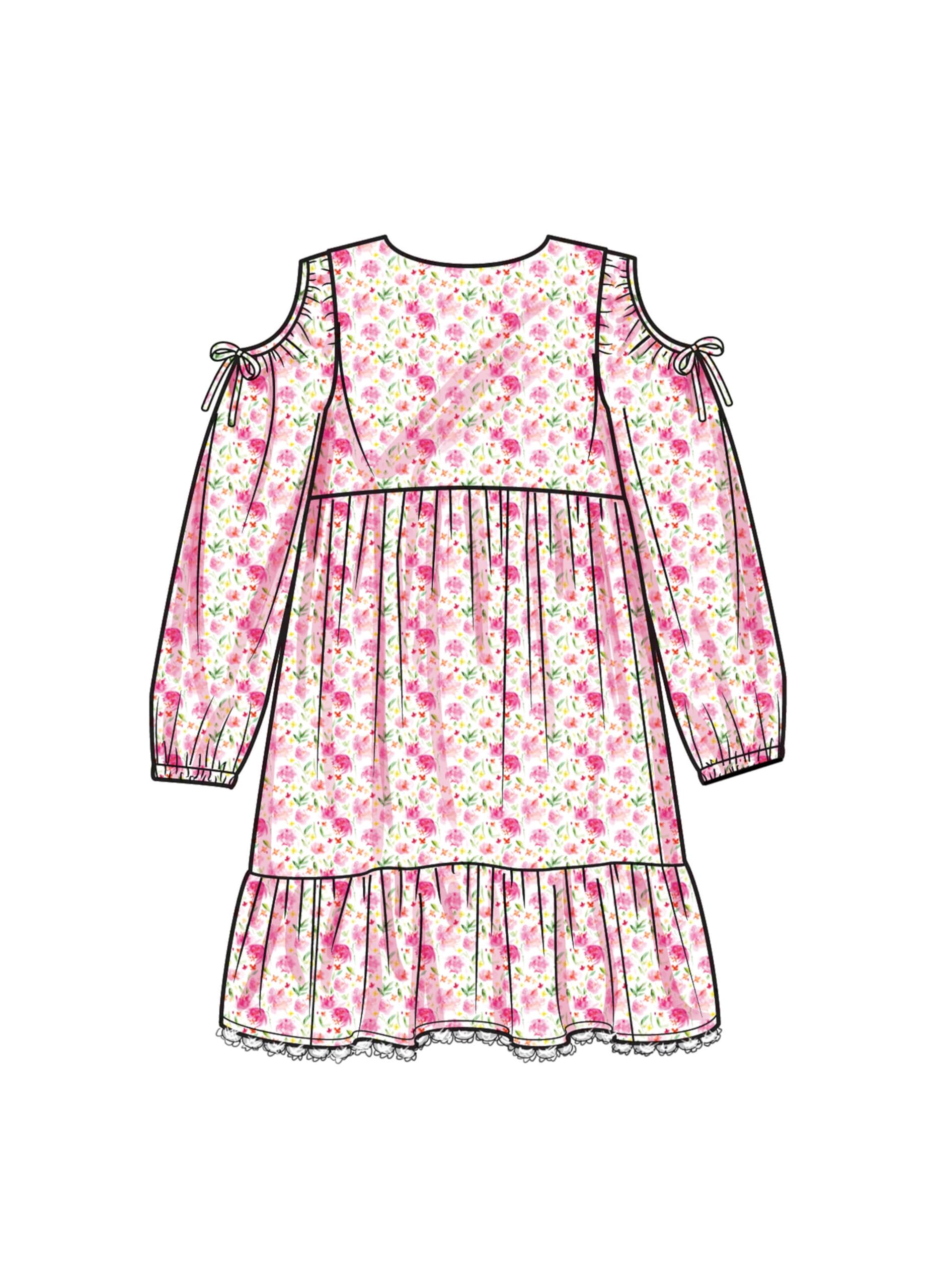 Simplicity US8351A Girl's Sleeveless Dress Sewing Patterns By In K Designs