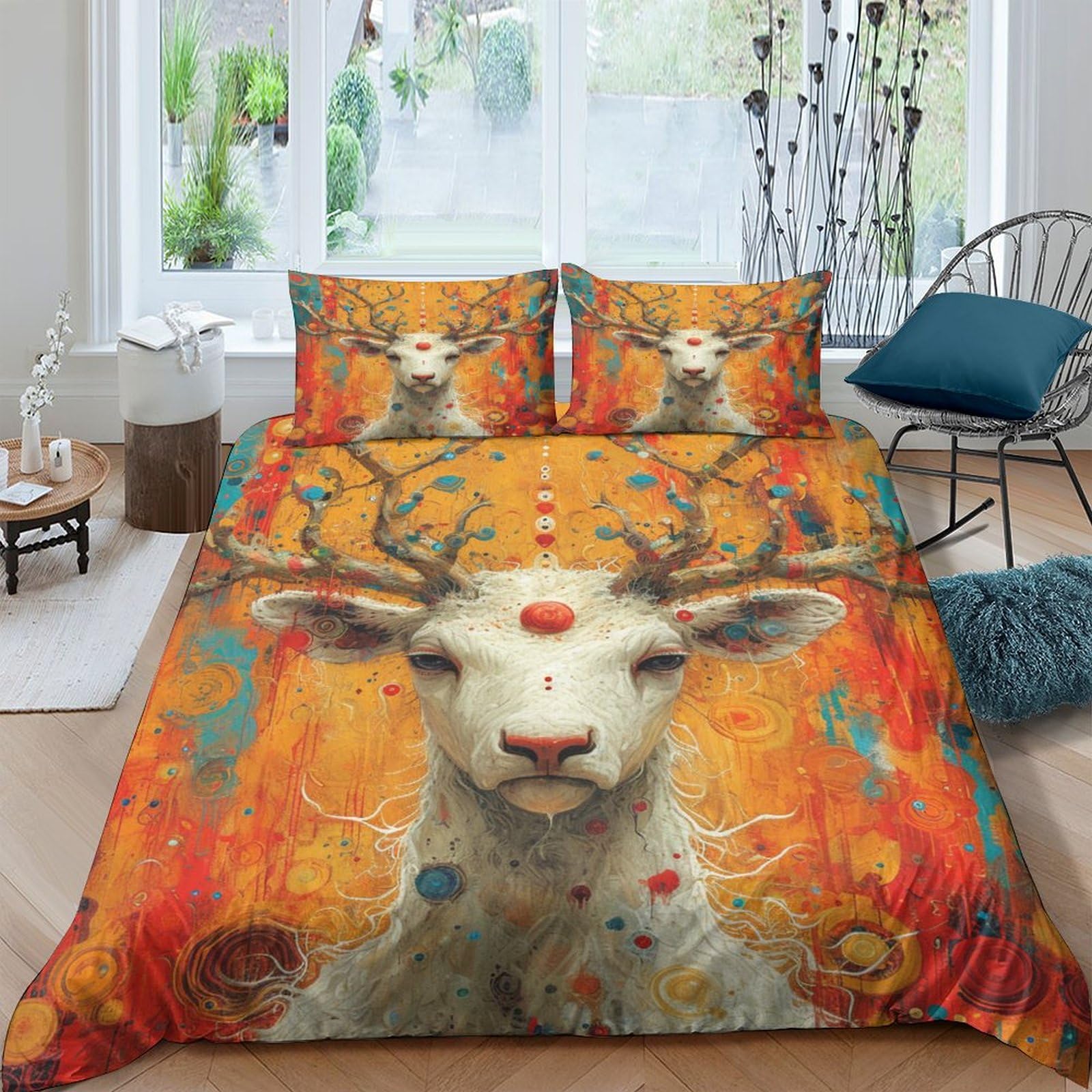 Stampato in 3D Pronipote tibetano Copertina Stampata Microfibra Disegnata Biancheria Da Letto Stile Morbido Set 3 Pezzi,Double（200x200cm）, Per Adolescenti E Adulti
