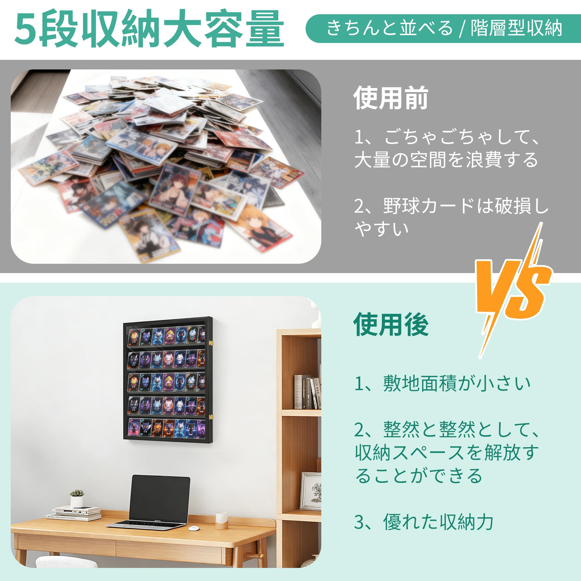 Amazon.co.jp: rloao トレカ ディスプレイケース psa 壁掛け 35枚収納