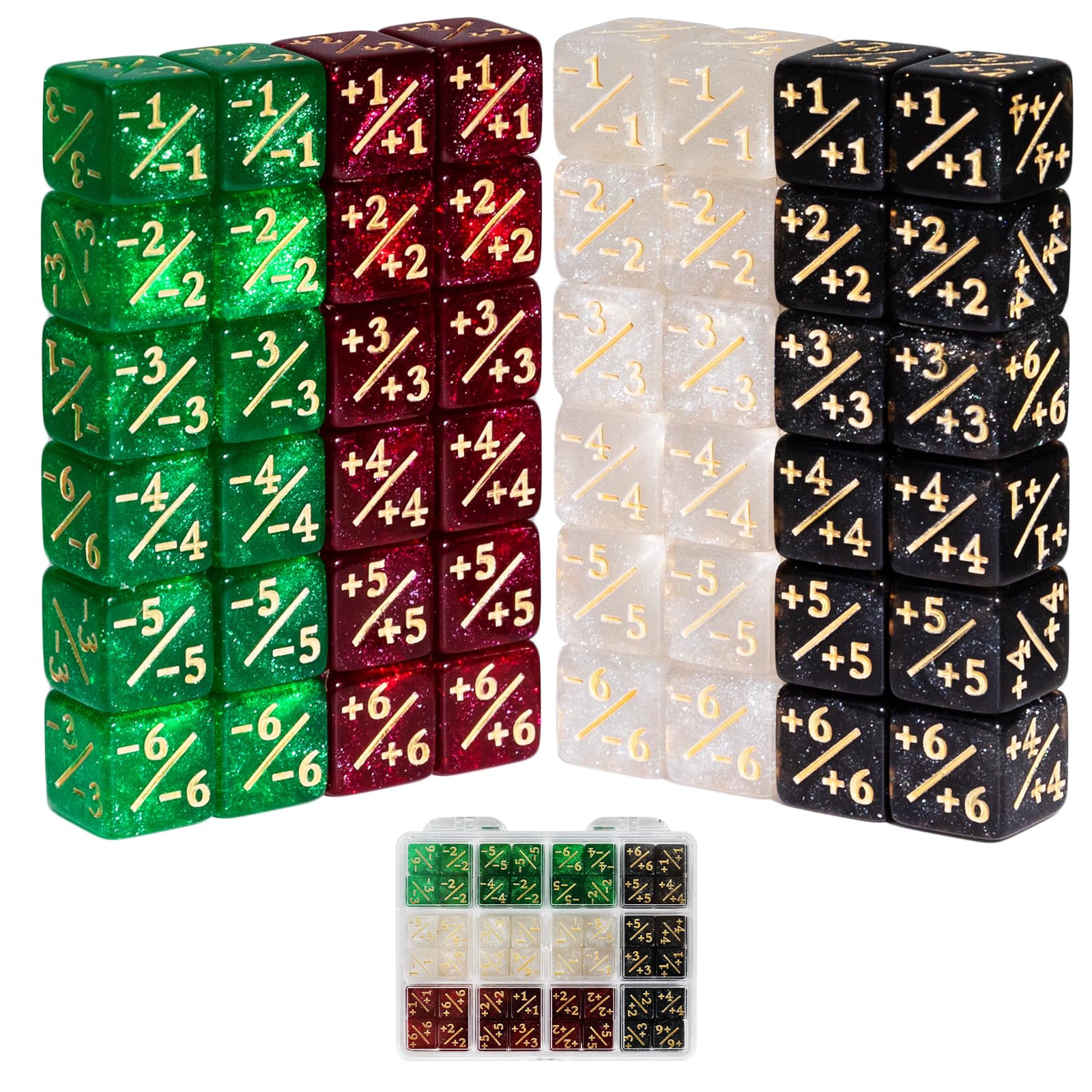 36pcs 12mm Mtg Life Counter Dice Set With Storage Box 36PCS 12mm MTG ...
