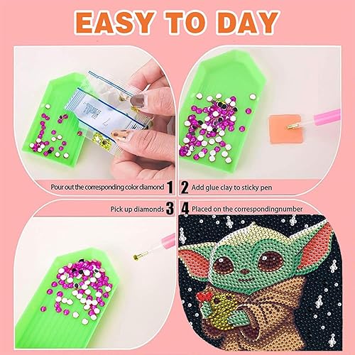 Miniatura 7 de igoodom Kits de pintura de diamantes 5D para niños, kits de pintura de diamantes con marco, kits de pintura de diamantes para principiantes, niñas,