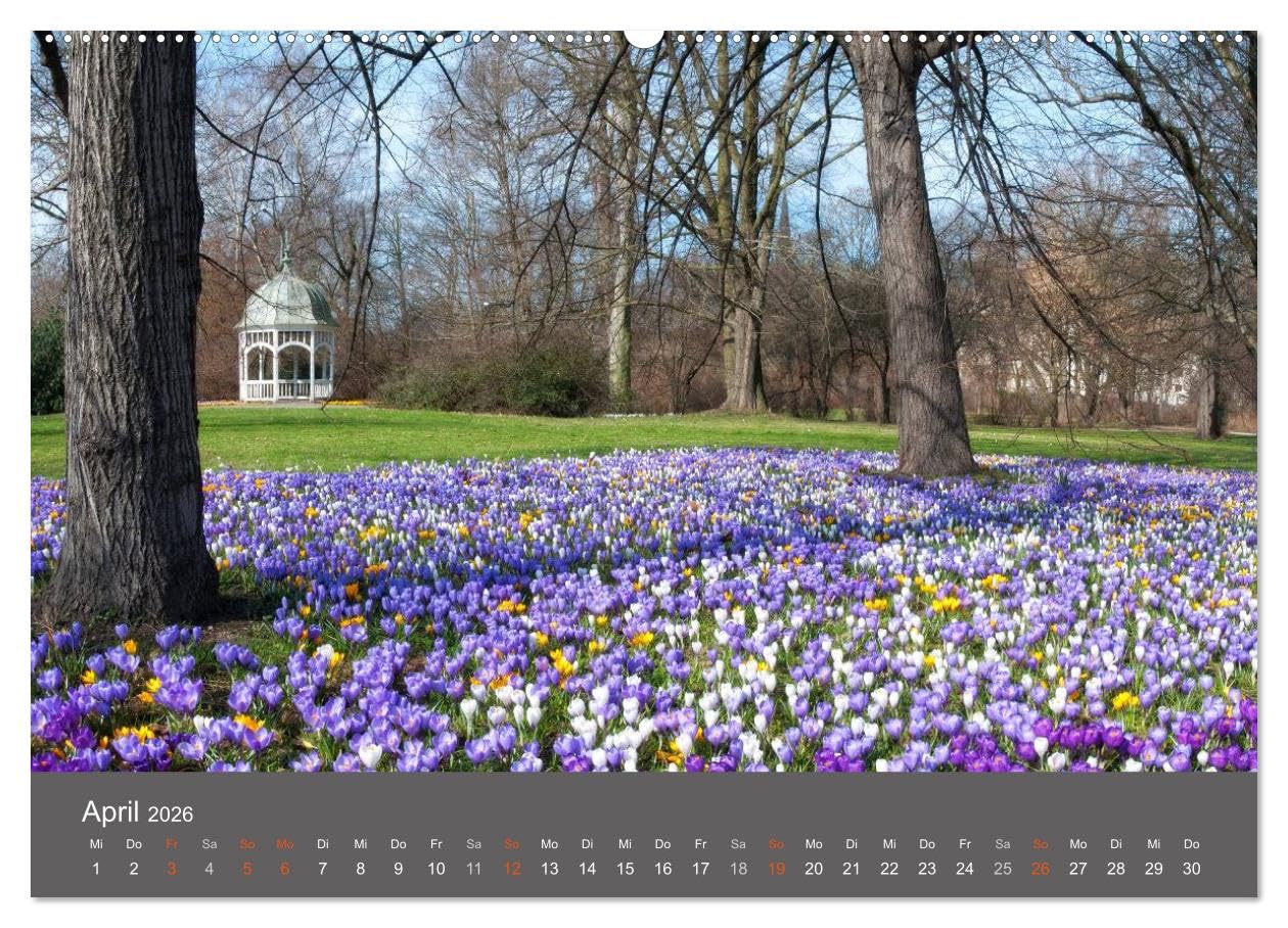 Leipzig - Parks und Landschaften (hochwertiger Premium Wandkalender 2026 DIN A2 quer), Kunstdruck in Hochglanz: Die wunderschönen Parks und Landschaften von Leipzig. (CALVENDO Orte)