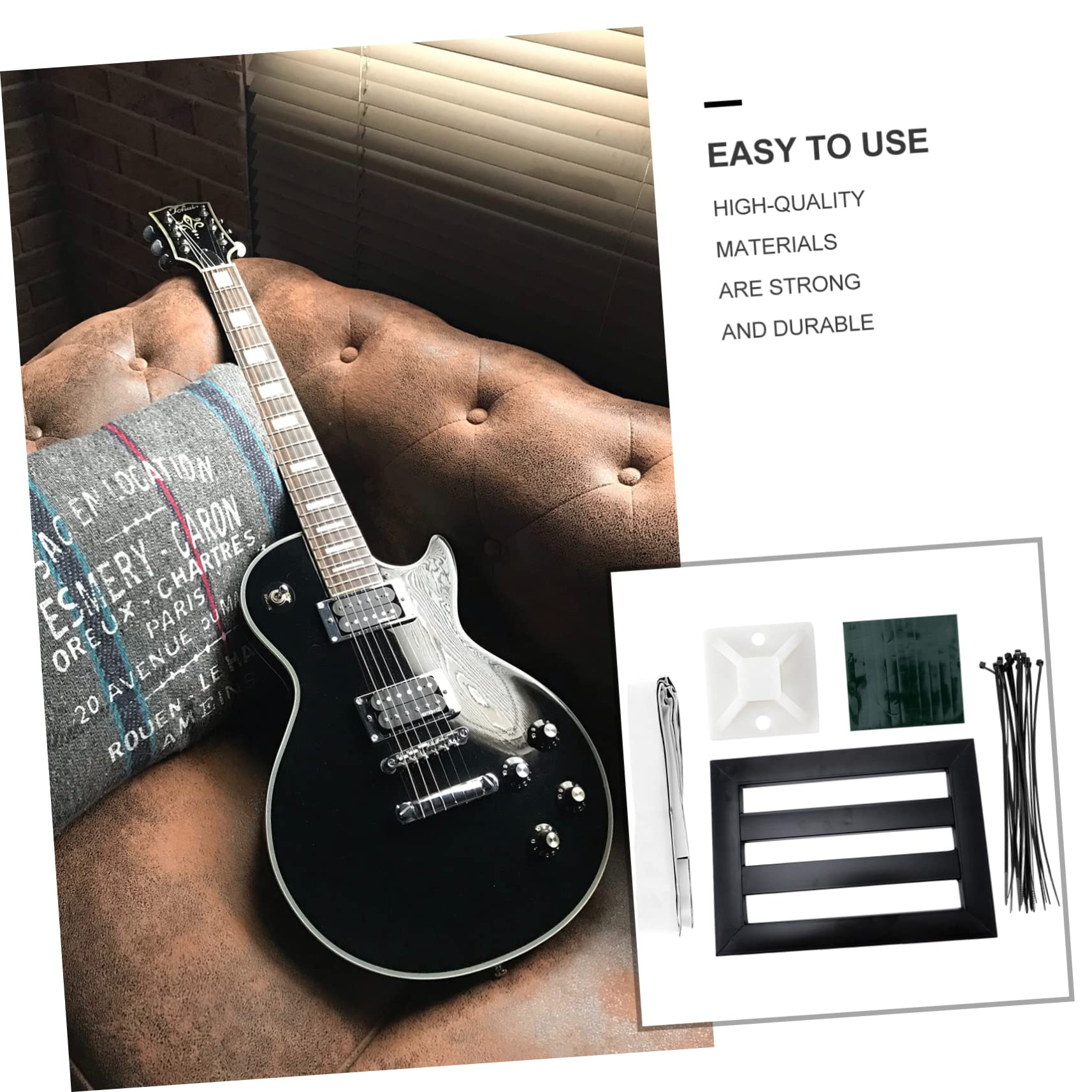 HANABASS 1Set Guitar Pedalboard with Durable Electric Guitar Effects Mounting Board Easy Install Portable Accessory for Guitarists present Option