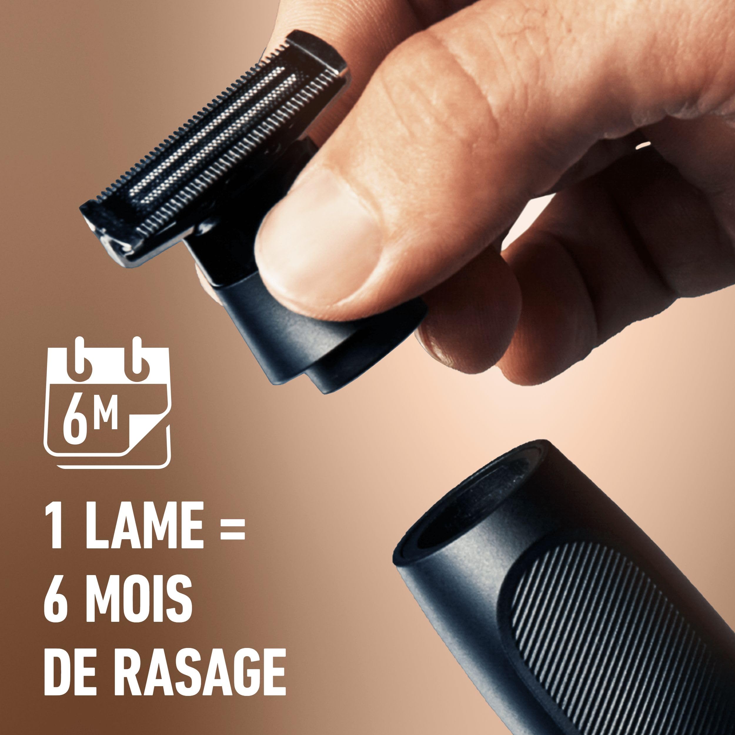 King C. Gillette Tondeuse Barbe Homme, 4 Sabots, Noire – Electrique, sans Fil, Etanche, Lame 4D Durable et Affutée pour Définir les Contours, Peignes pour Différentes Longueurs, 45 min d’Autonomie