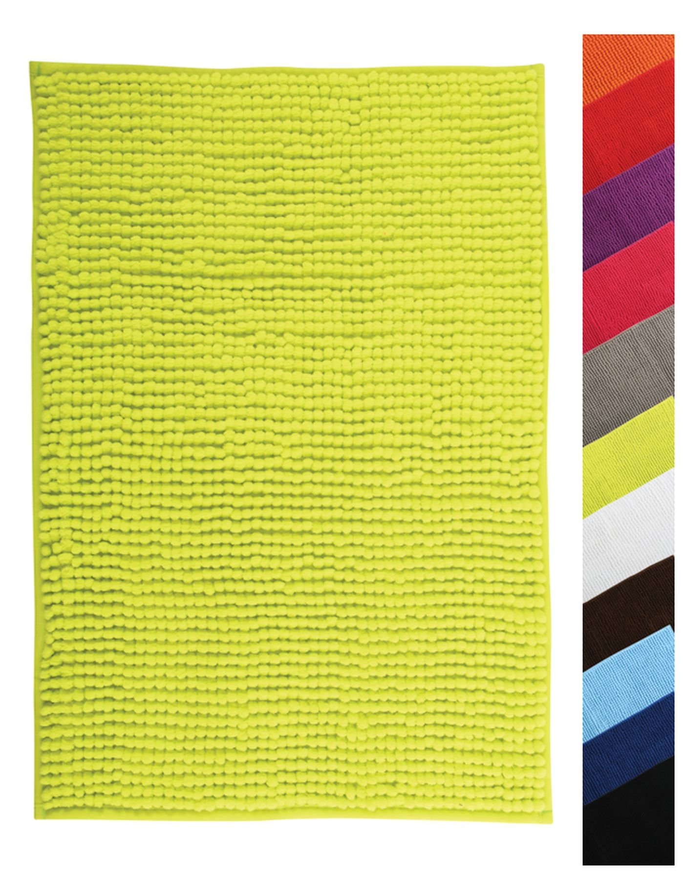 Tapis de Bain Microfibre Chenille Anti-dérapant 40x60 cm Vert Clair