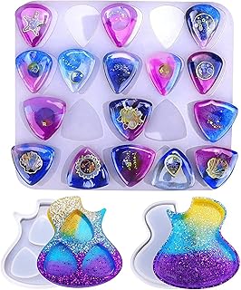 Guitar Pick Resin Molds, Guitar Plectrums Silicone Casting Mold,Epoxy Resin Molds, Guitar Plectrums Silicone Casting Mold,Triangle Guitar Picks Epoxy Resin Case Mold