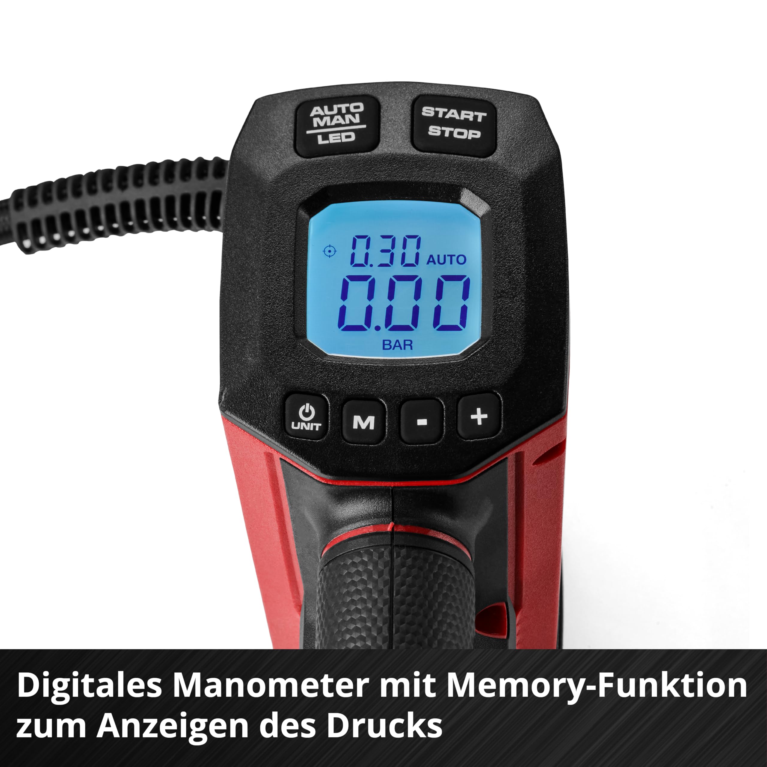 Einhell Akku-Autokompressor CE-CC 18/23 D Li-Solo Power X-Change (18 V, max. 11 bar, digitales Manometer mit LCD-Display, automatische Abschaltfunktion, ohne Akku)