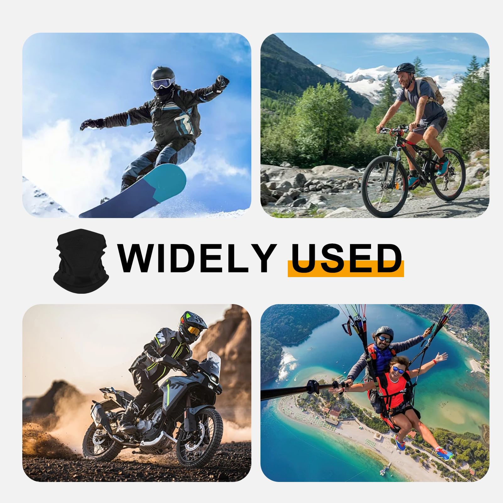 Calentador De Cuello Multifuncional Para Hombre Y Muje, Mascarilla De Alta Elasticidad, Transpirable Y Térmico Para Ciclismo, Esquí, Running Y Actividades Al Aire Libre, Bufanda Tubular