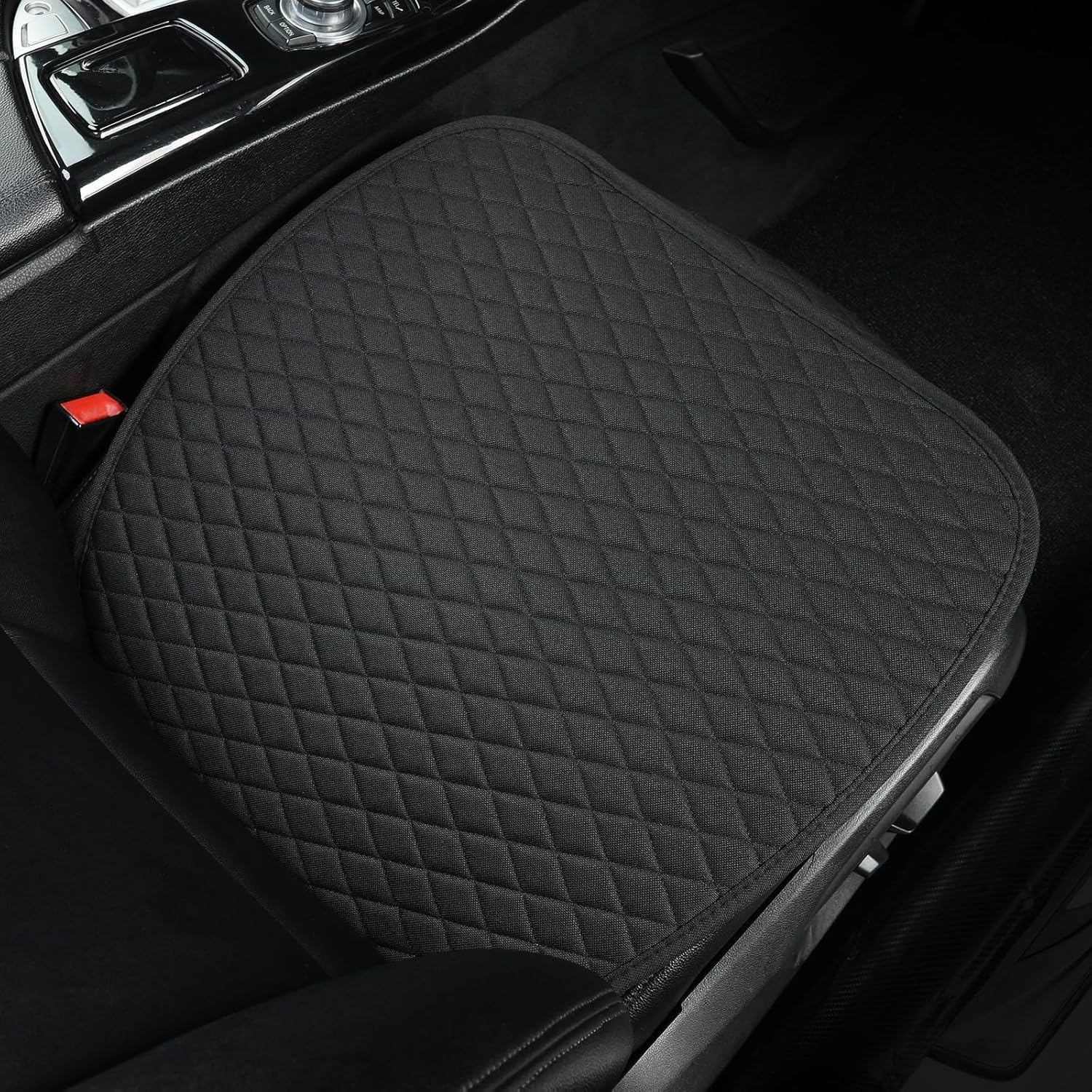 BROGBUS Universal Fits Black Car Seat Cover Mat for 90% Vehicle, SUV, Car, Sedan Bottom Seat Covers (Pack of 1 Rear Bench Cover) (Only Front Seat Mat)-image-39
