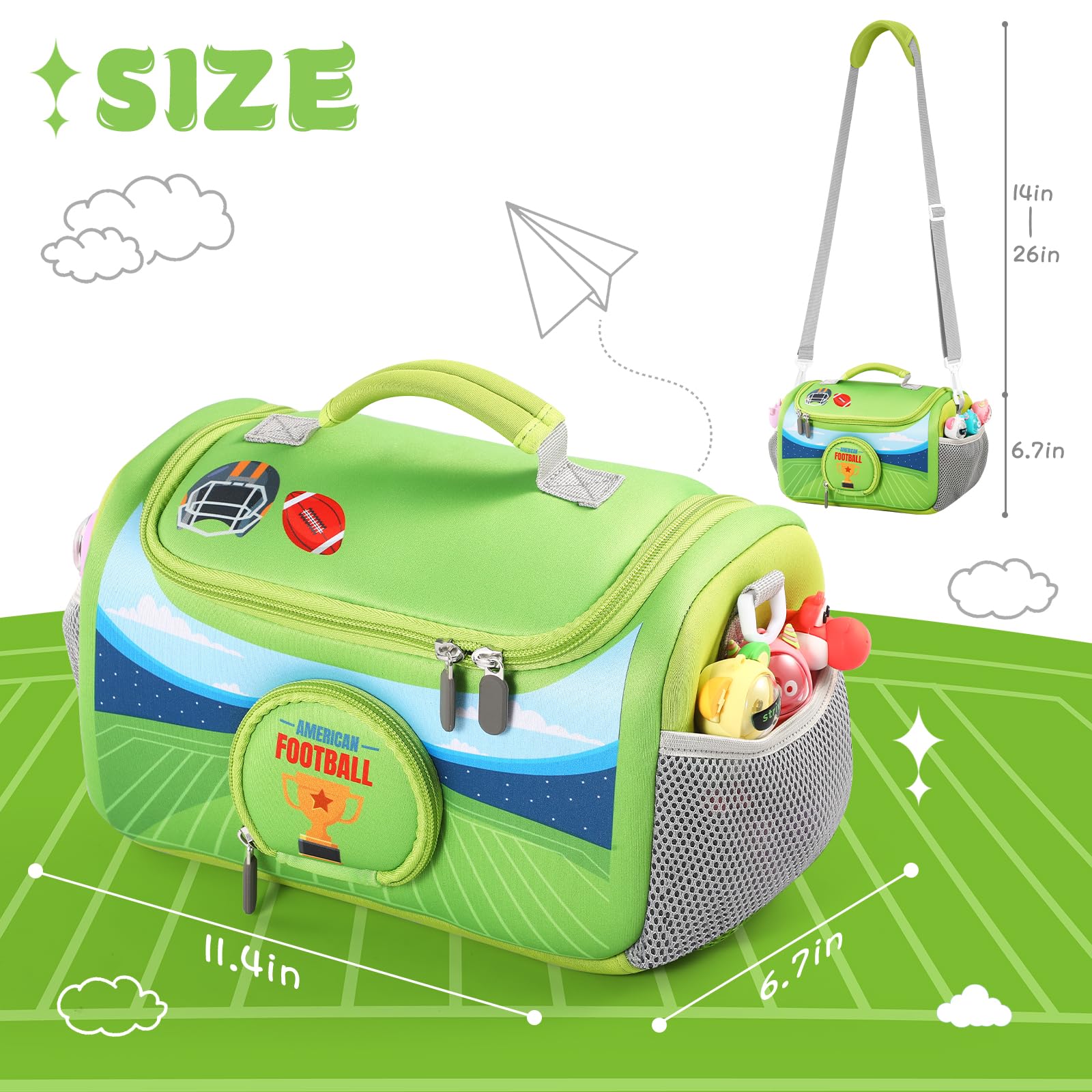 OUKNAK Carrying Case for Toniebox Starter Set Storage Bag for Audio Player Carrying Box for Toniebox 2 Accessories Travel Carrying Bag (Purple) - Image 4