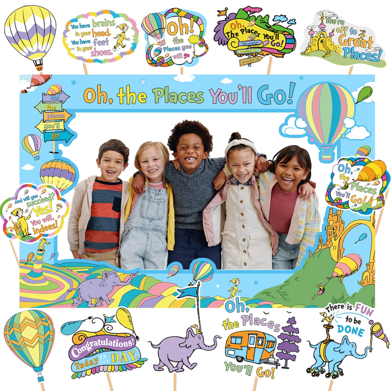 Oh The Places You'll Go Decorations Graduation Photo Booth Props Oh The Places You'll Go Graduation Decorations Oh The Places You'll Go Graduations