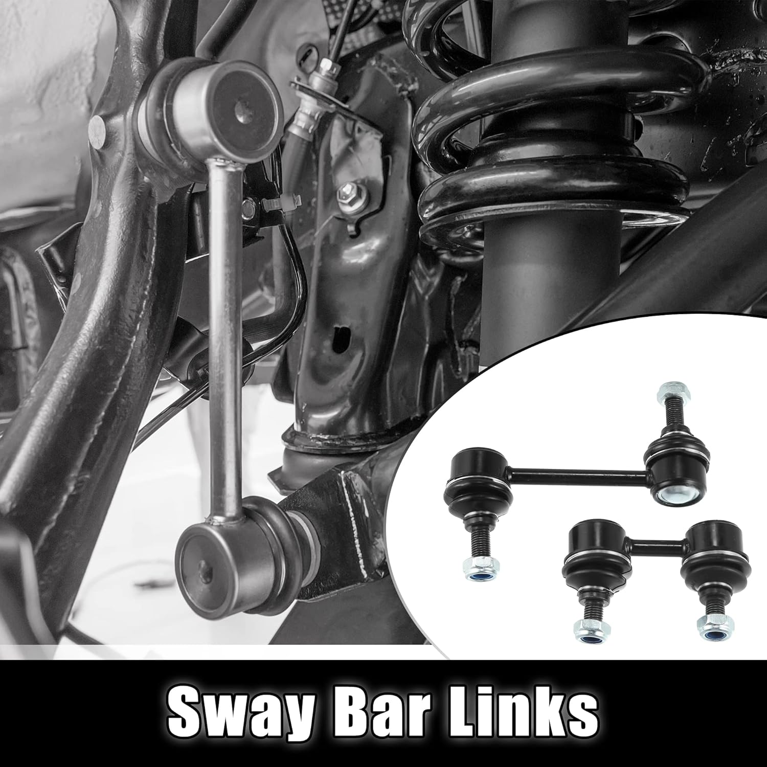 X AUTOHAUX 4pcs Front Rear Sway Bar Links K90124 K9545 Stabilizer Link Suspension for Toyota Corolla 1992-2002 Celica 1994-1999 for Chevy Prizm 1998-2002