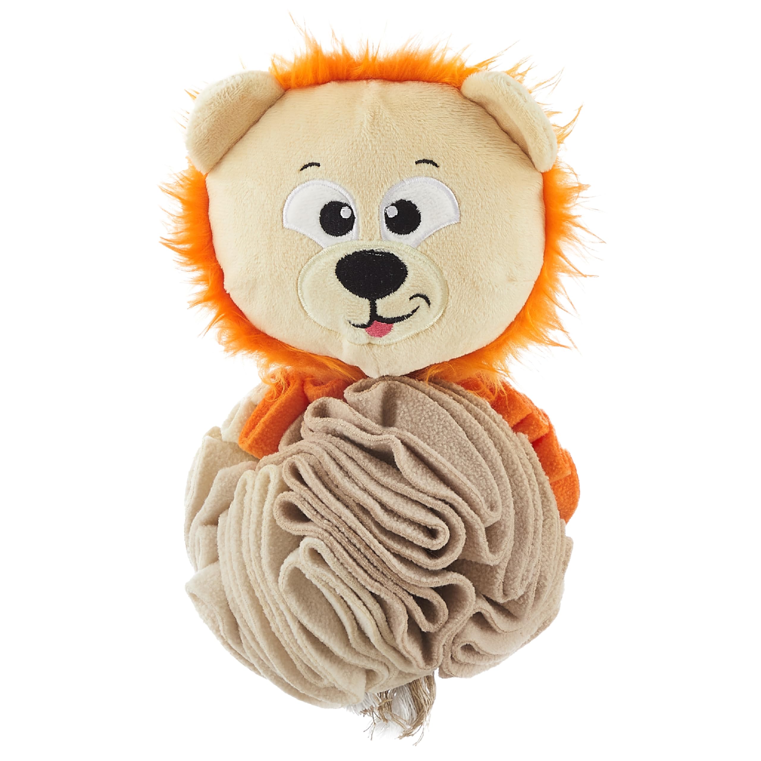 Outward Hound by Nina Ottosson Stuff N Snuffle Plush Snuffle Ball Dog Puzzle Lion Multicolored