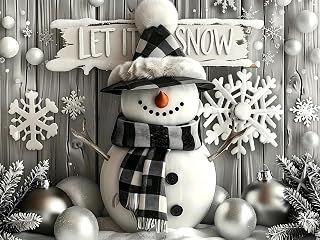 Christmas Diamond Art Kits for Adults Beginners -12x16in | Snowmen 5D Diamond Painting Kits Full Drill Crystal Resin Diamonds,DIY Craft for Kitchen Bedroom Farmhouse Wall Decor