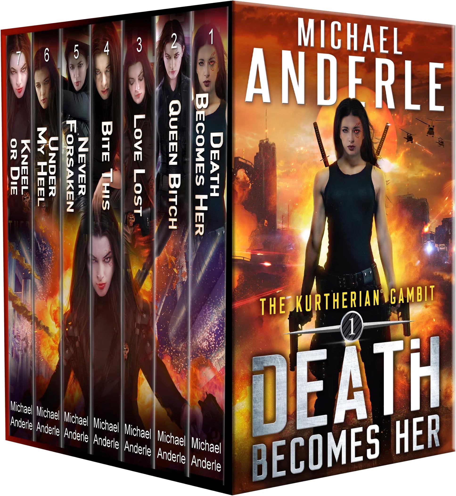Kurtherian Gambit Boxed Set One: Books 1-7, Death Becomes Her, Queen Bitch, Love Lost, Bite This, Never Forsaken, Under My Heel, Kneel or Die (Kurtherian Gambit Boxed Sets Book 1)