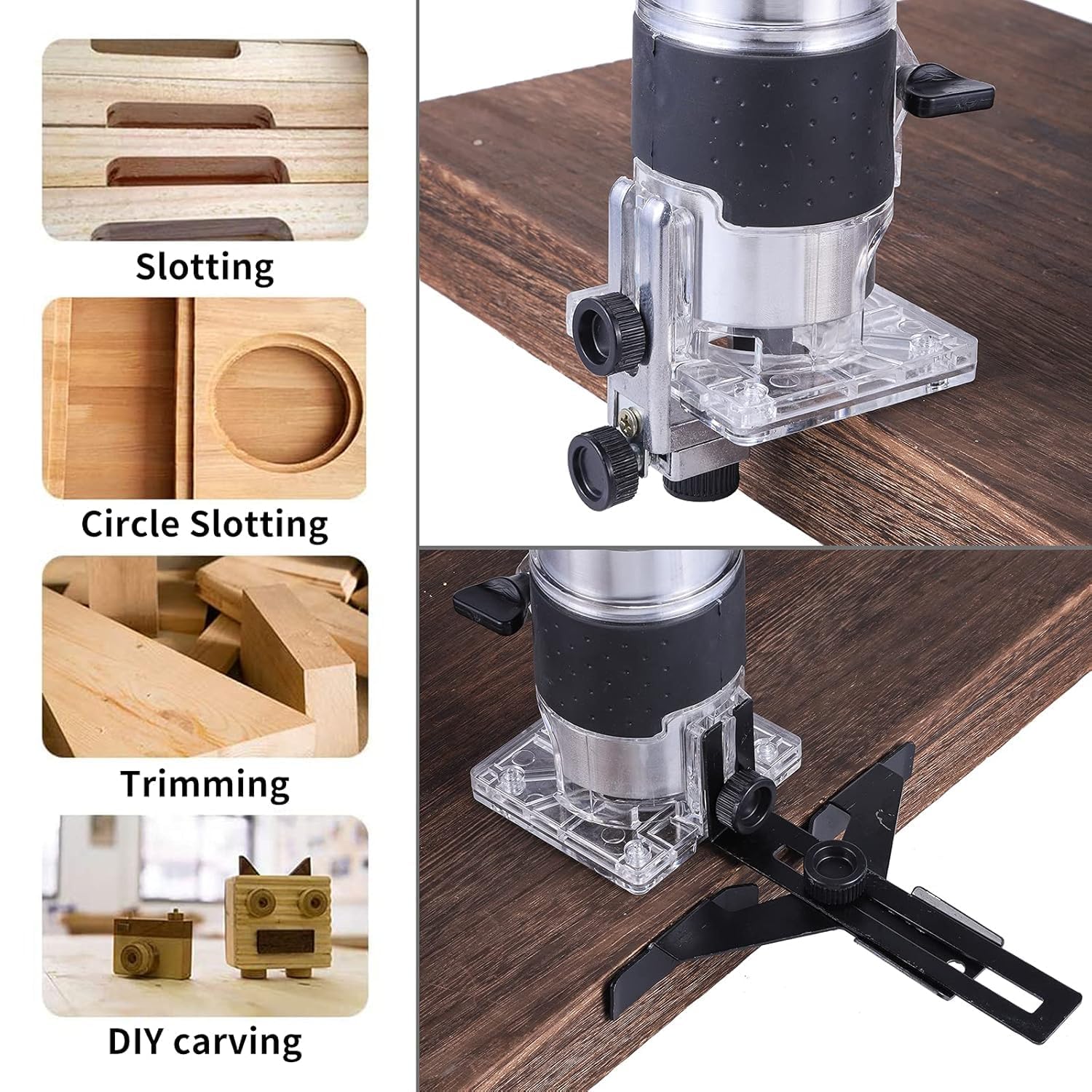KROST 800W Wood Trimmer Laminate Palm Router 30000RPM for Wood