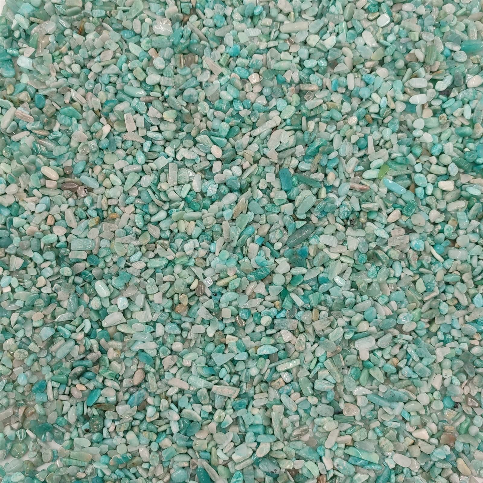 SPABOY Cristal Natural en Bruto 50 g/Paquete Mini amazonita Natural Piedra de Cristal de Cuarzo Chips Grava decoración de la habitación del hogar DIY Acuario jardín