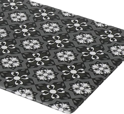 Miniatura 4 de QSY Home Alfombrillas antifatiga para cocina, de 18 x 30 x 12 pulgadas, cómodas alfombras de pie para lavandería, baño, espuma de PVC, bordes