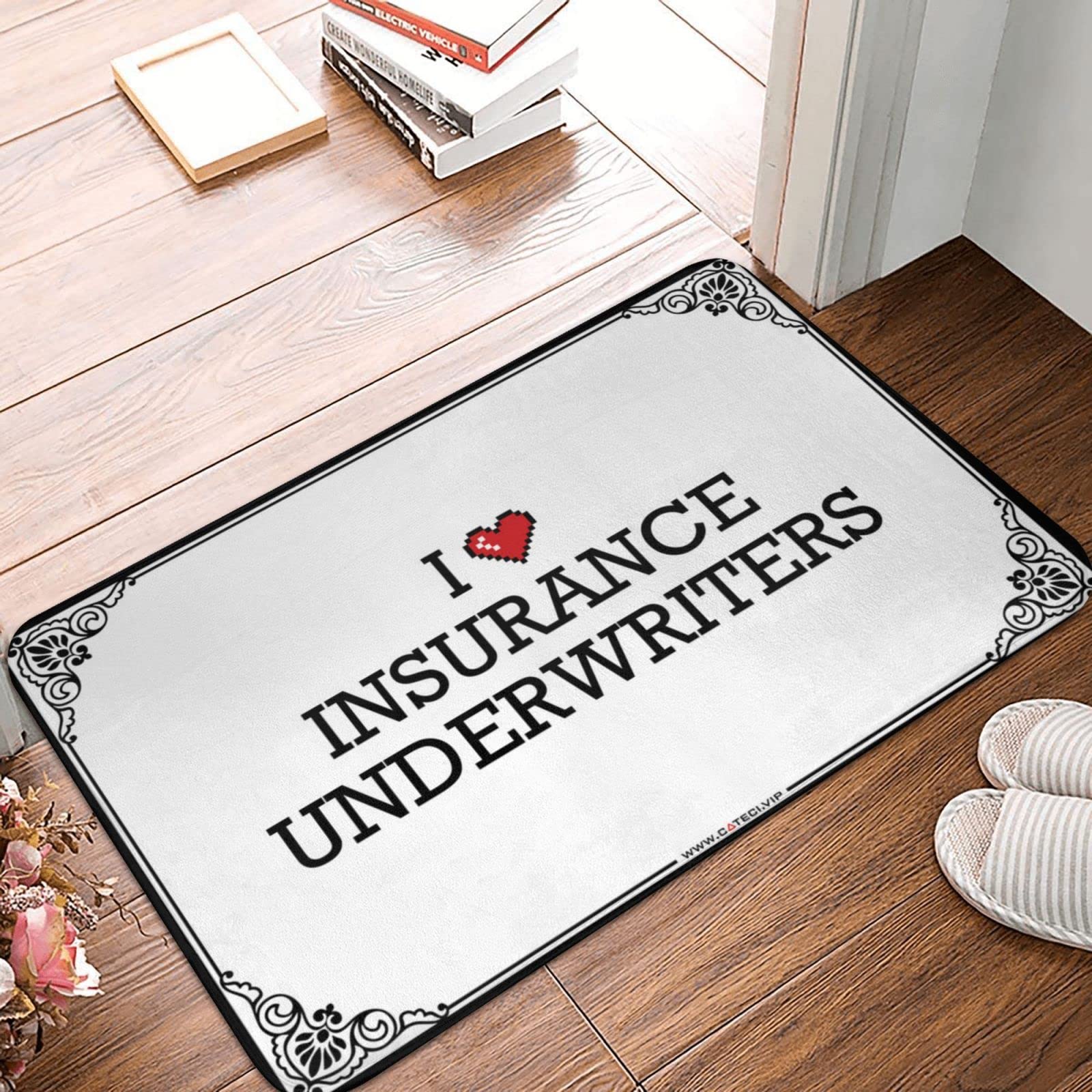Bathroom Runners I Love Insurance Underwriters - Funny Bathroom Soft Rug, Backyard Decor Non Slip Floor Mat for for Kitchen Sink Area Bedroom Living Room(50X80CM)