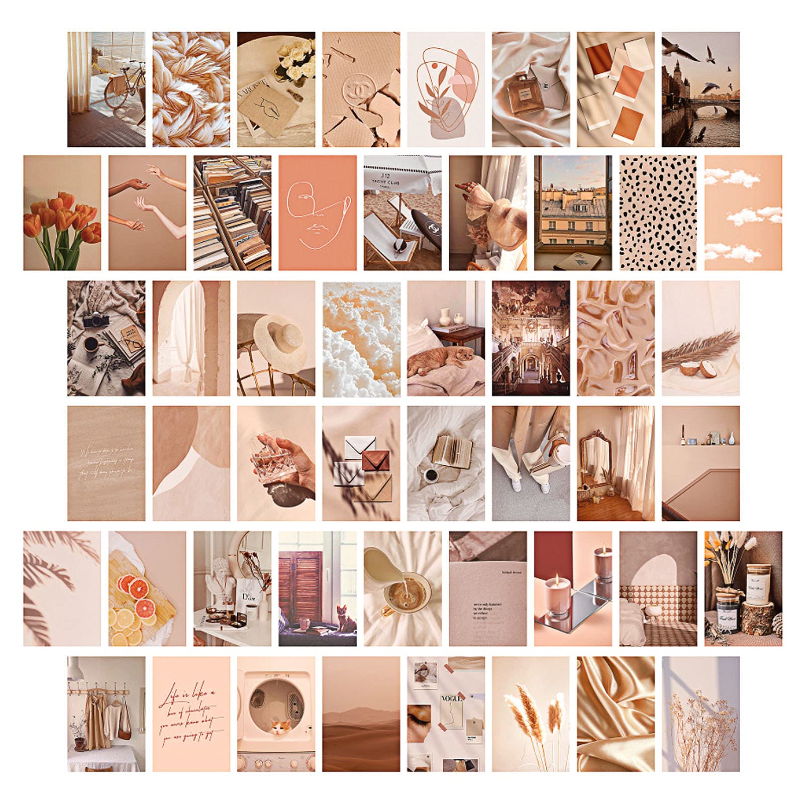 Buy Beige Wall Collage Kit Aesthetic Pictures, 50PCS 4x6 Inch Aesthetic
