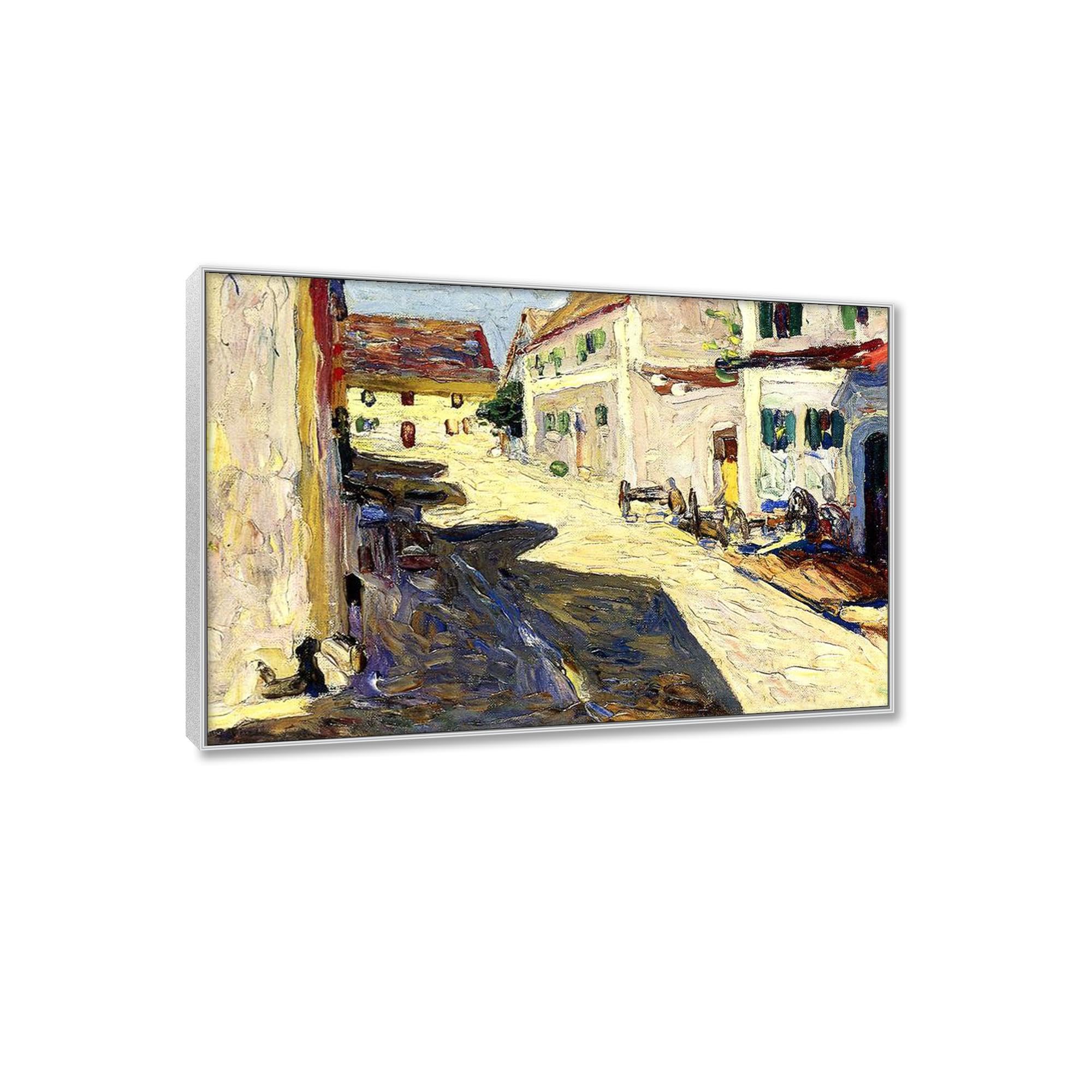 Impression sur toile Kandinsky avec cadre argenté de finition premium - 7
