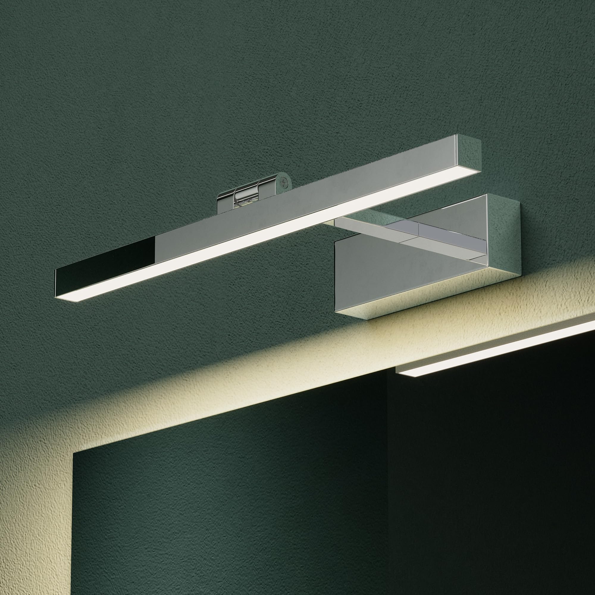 Mai & Mai Lampada da Specchio LED per Bagno, Applique Specchio Luce Bianca Neutra, Luce per Trucco, Illuminazione da Parete, 40cm, 9W, 4000K