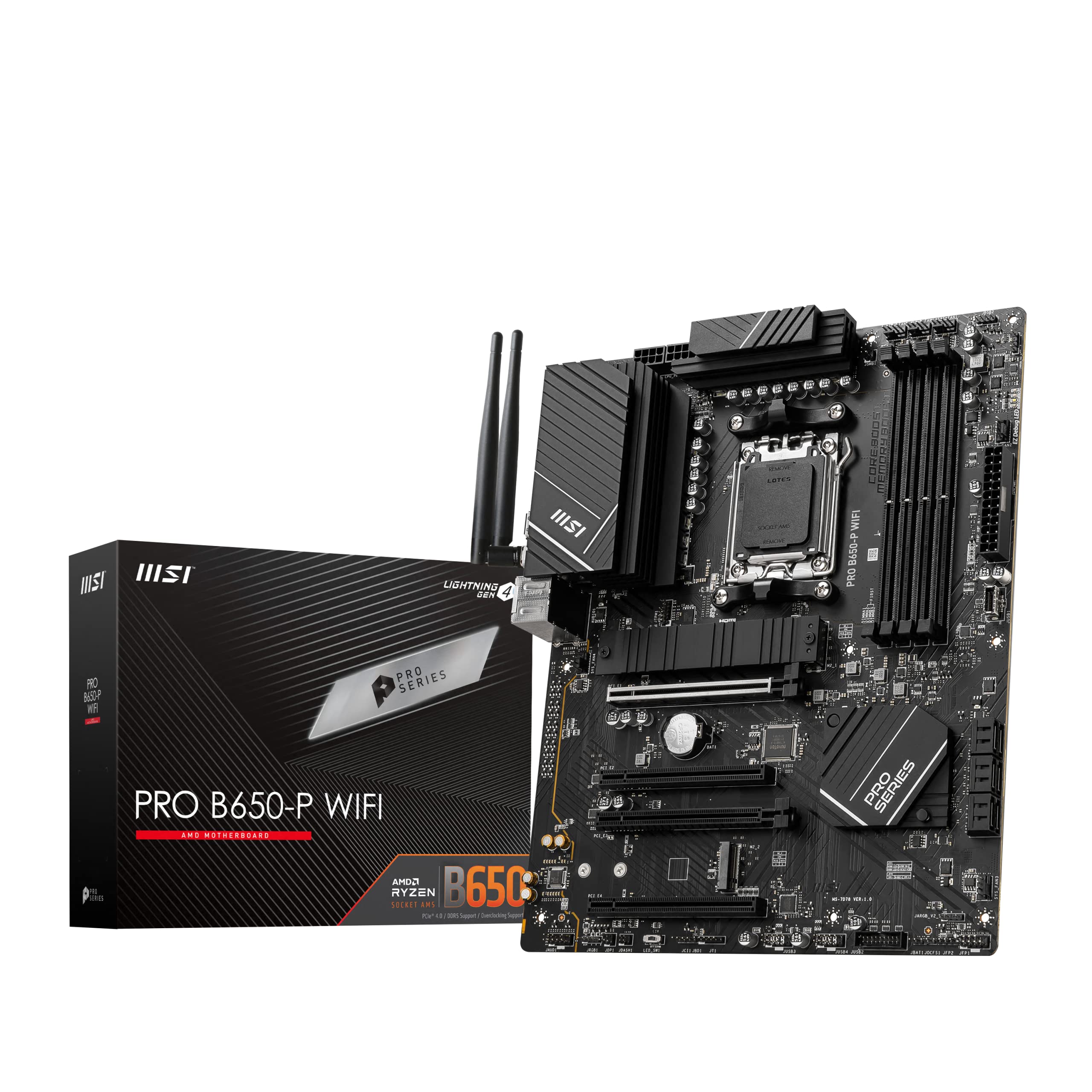 MSIAMD MAG B650M MORTAR WIFI AM5 DDR5 Micro ATX Gaming Motherboard