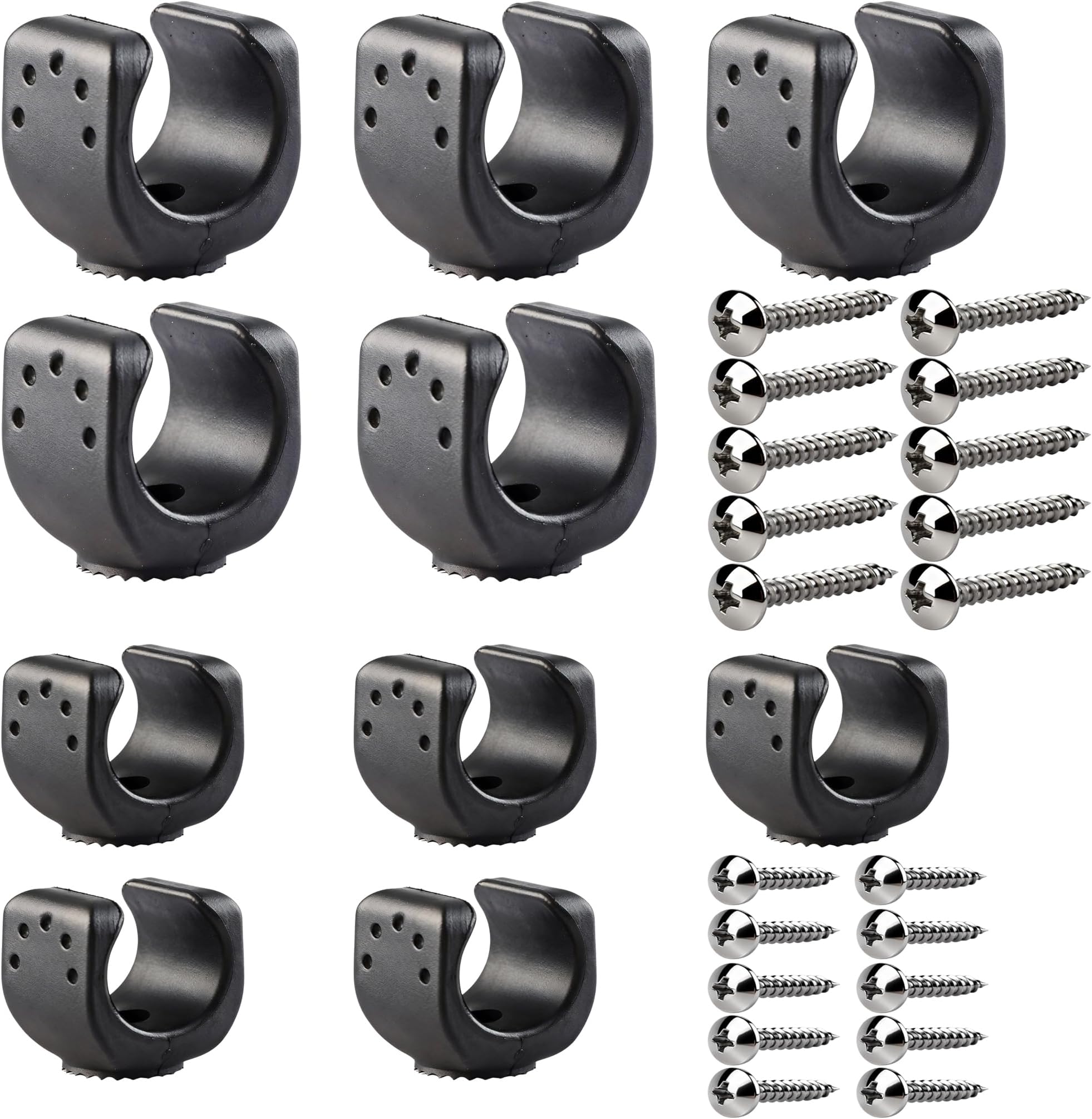 10Pcs Universal Flashlight Holder with Screws,Torch Mounting Brackets for Mounting Flashlight in Truck,Universal Clips for LED Flash Light or Similar Items(5 Big, 5 Small)