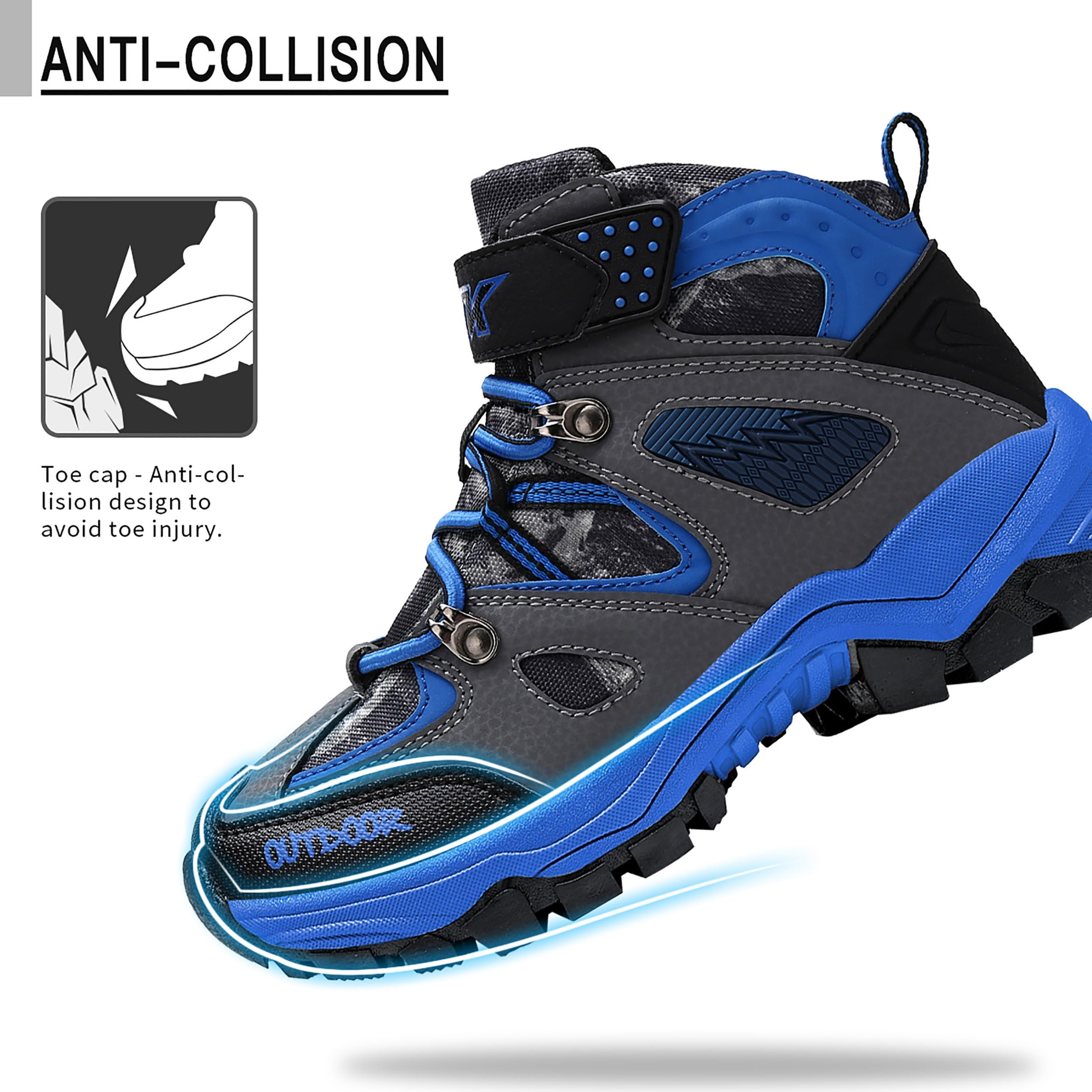 VITIKE Garçon Chaussures en Coton pour Enfants Bottes de Neige Hiver Filles Chaussures de Randonnée