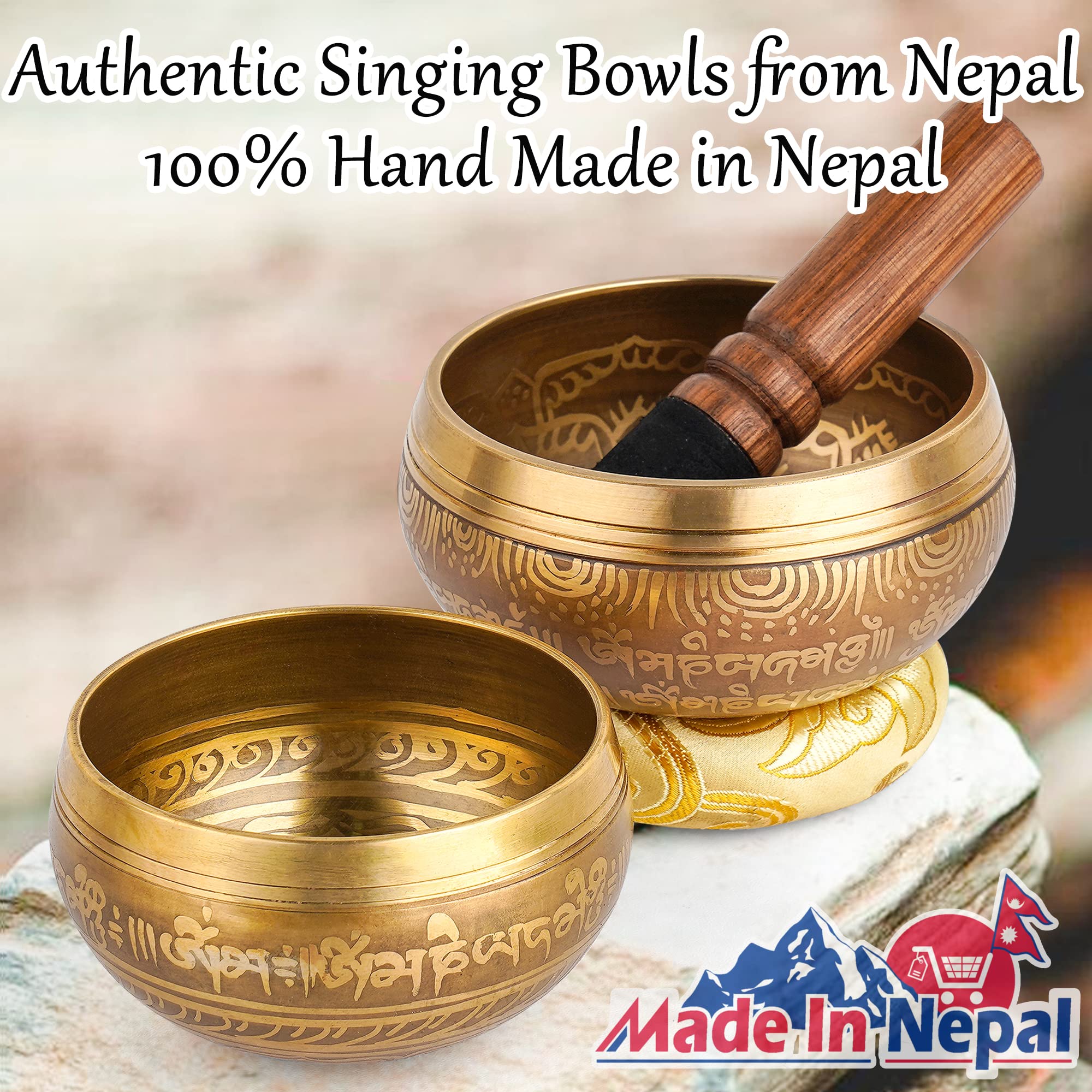 Juego de 2 cuencos de Nepal