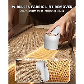 Fabric Shaver Lint Remover for Clothes, LED Display, 6-Leaf Blades, Rechargeable Sweater Defuzzer for Wool Cashmere Blanket Curtain Couch