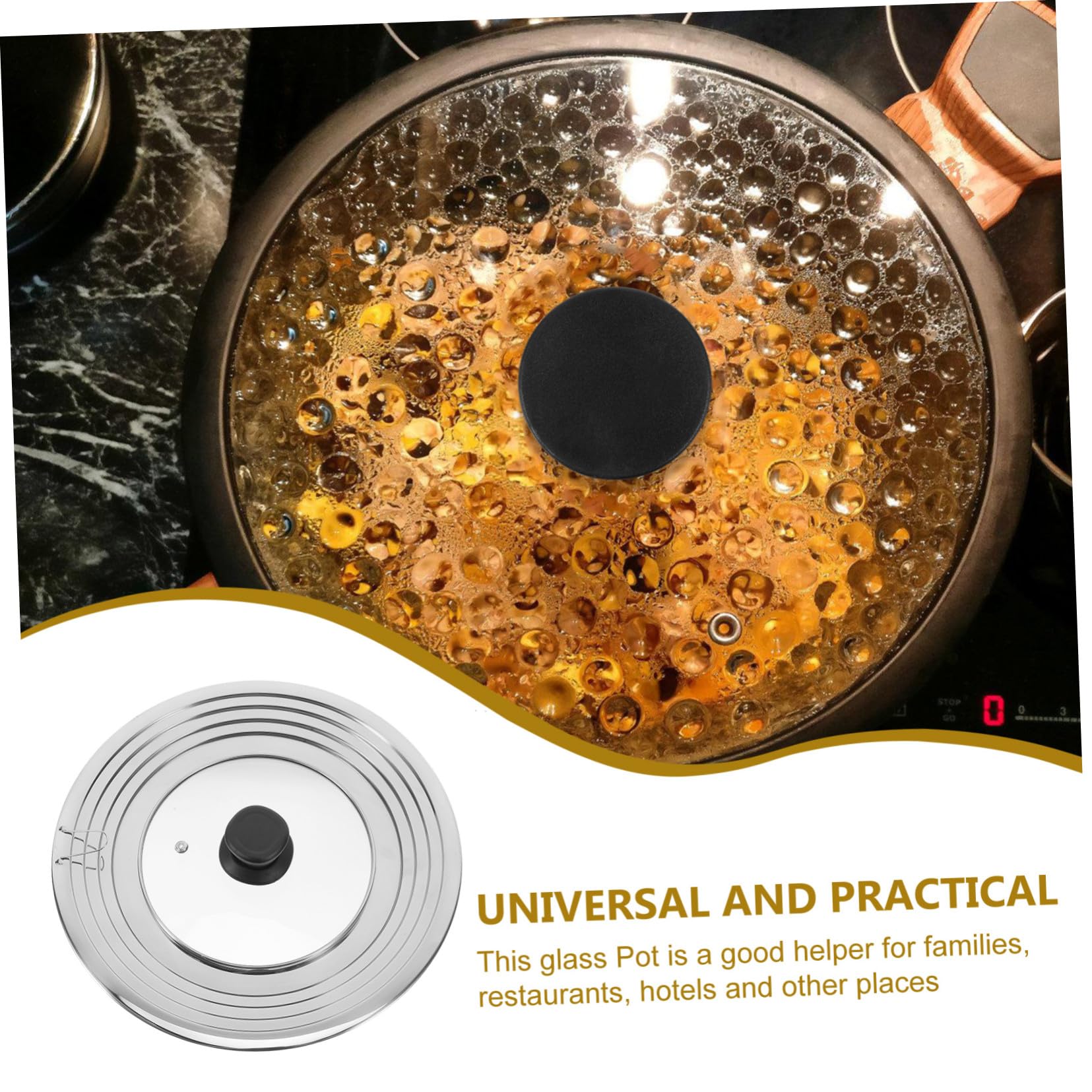 Mikikit Coperchio in Acciaio Inox per Pentole e Padelle Coperchio Anti-goccia per Mantenere Cibo Fresco e Temperatura Stili multipli