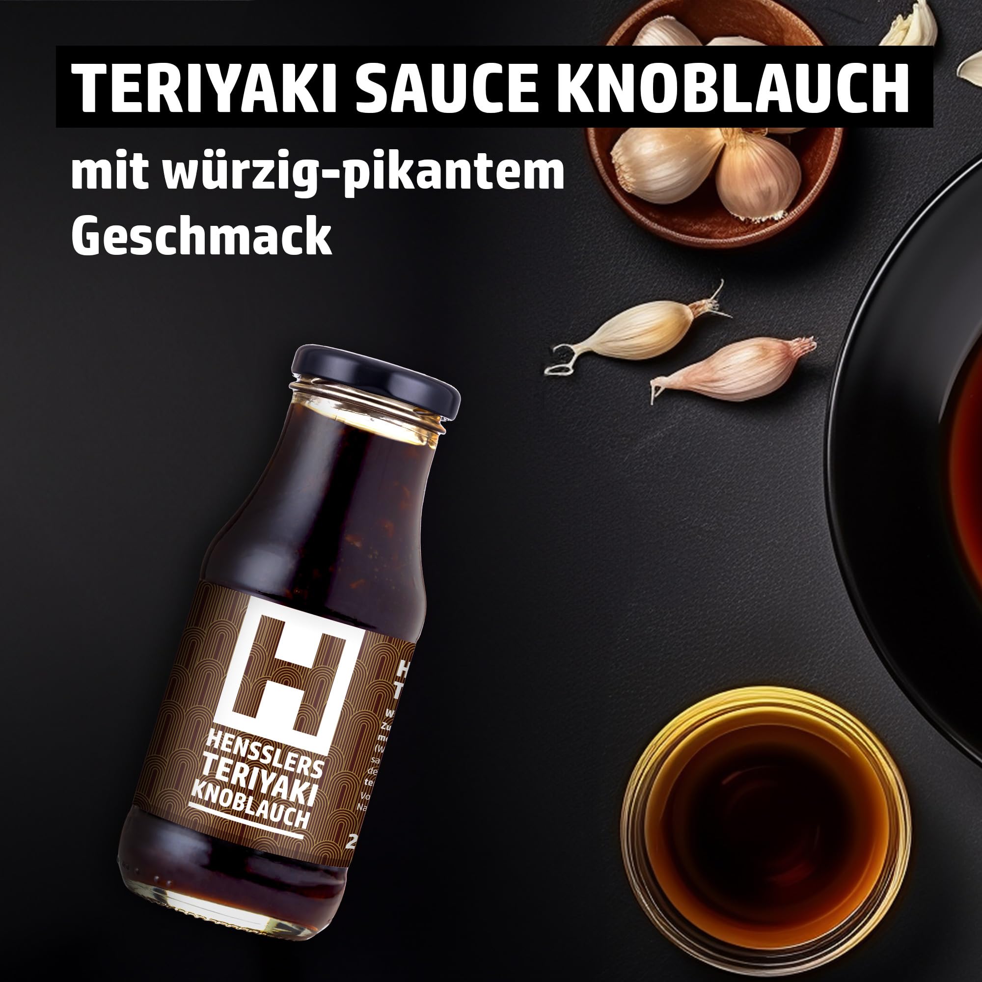 HENSSLERS Teriyaki 3er Mix in Classic, Chili und Knoblauch zum Braten, Kochen und Grillen, 3 x 240 ml