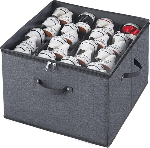 Mayniu Organizador de almacenamiento de zapatos para 16 pares, organizador grande de zapatos con asas reforzadas, organizador de caja de zapatos